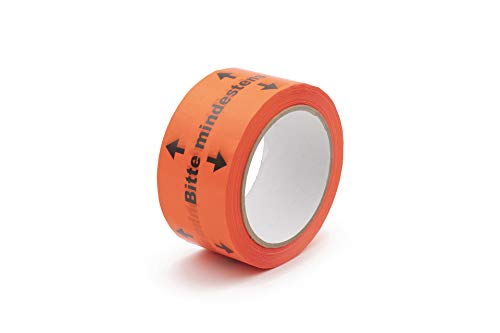 IKS COV-02 F24 - Nastro a distanza di almeno 1,5 m, arancione brillante