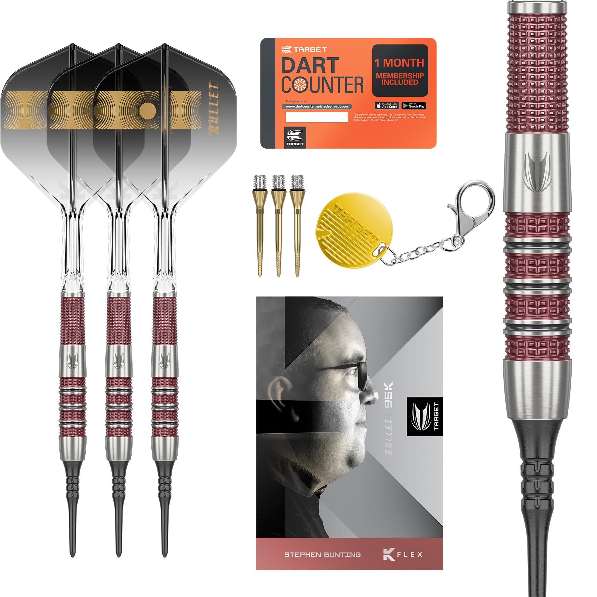 Target Darts Stephen Bunting 95K Freccette Punta Morbida 19G