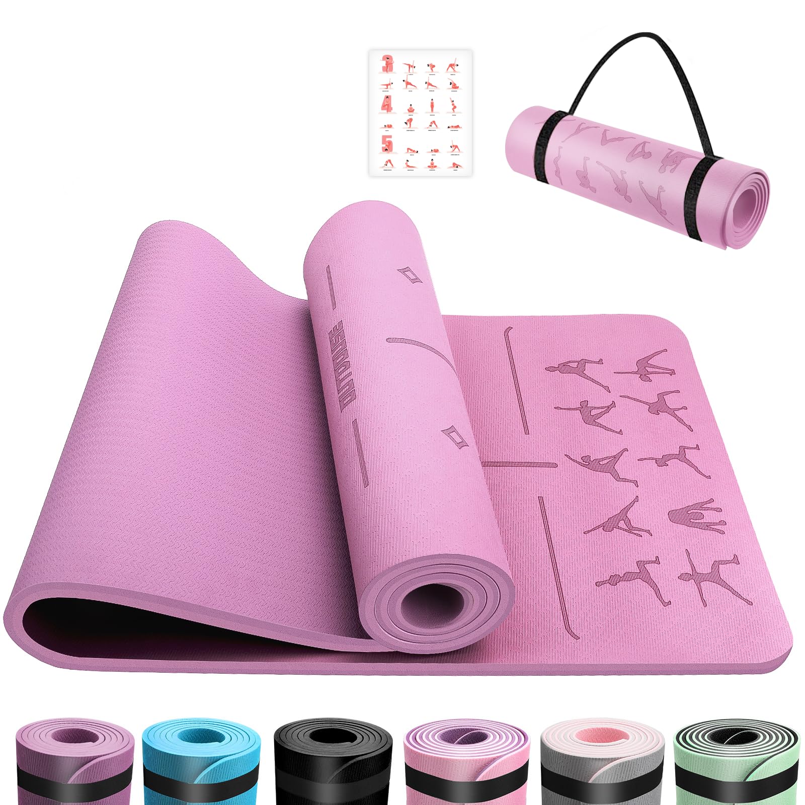 Outdouse Tappetino Yoga TPE Antiscivolo 183x61cm