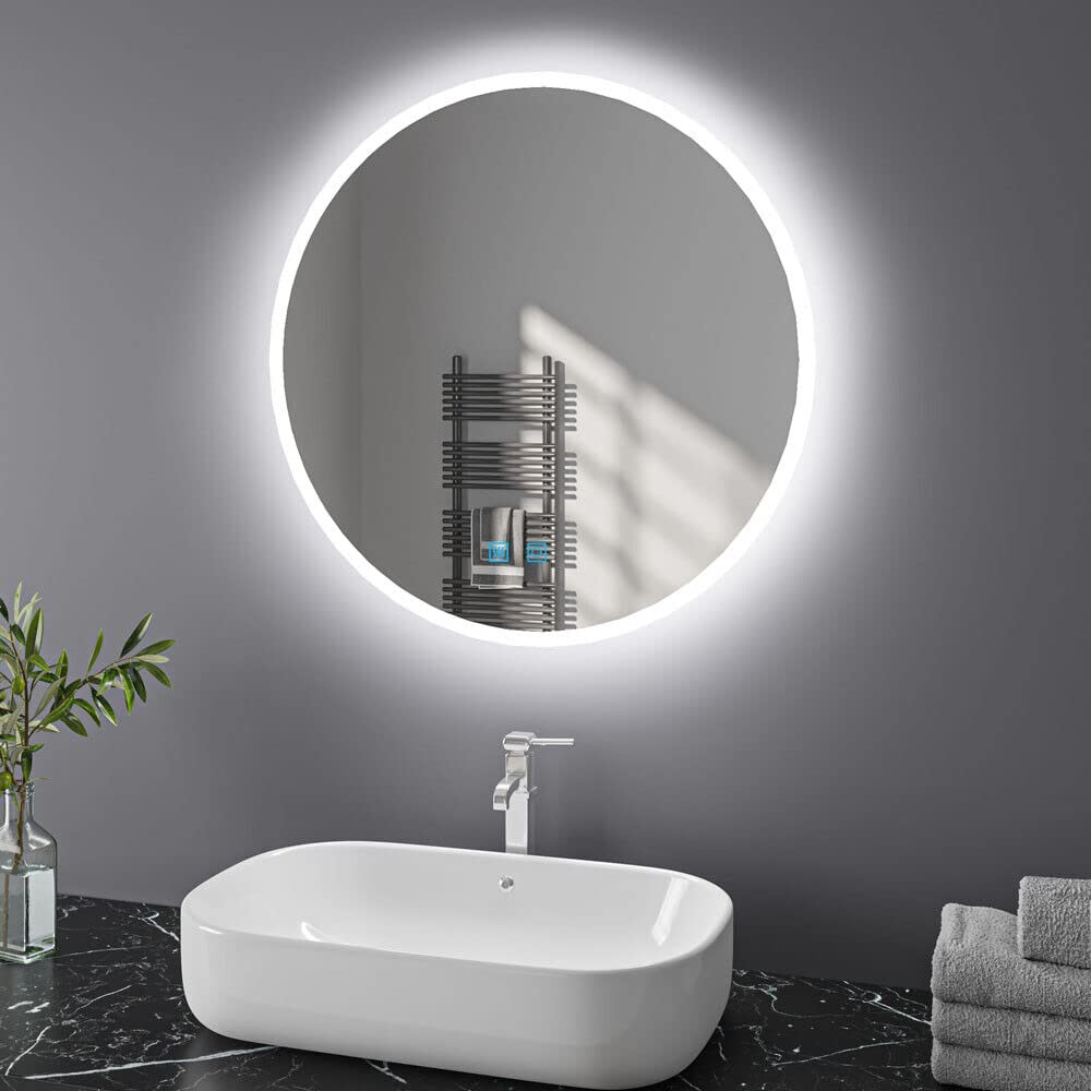 Specchio da Bagno Rotondo Illuminato 70cm