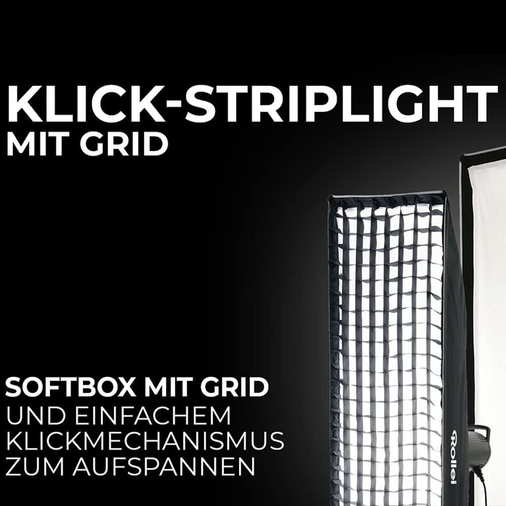 Rollei Striscia a Scatto 35x140cm Softbox con Griglia - immagine 2