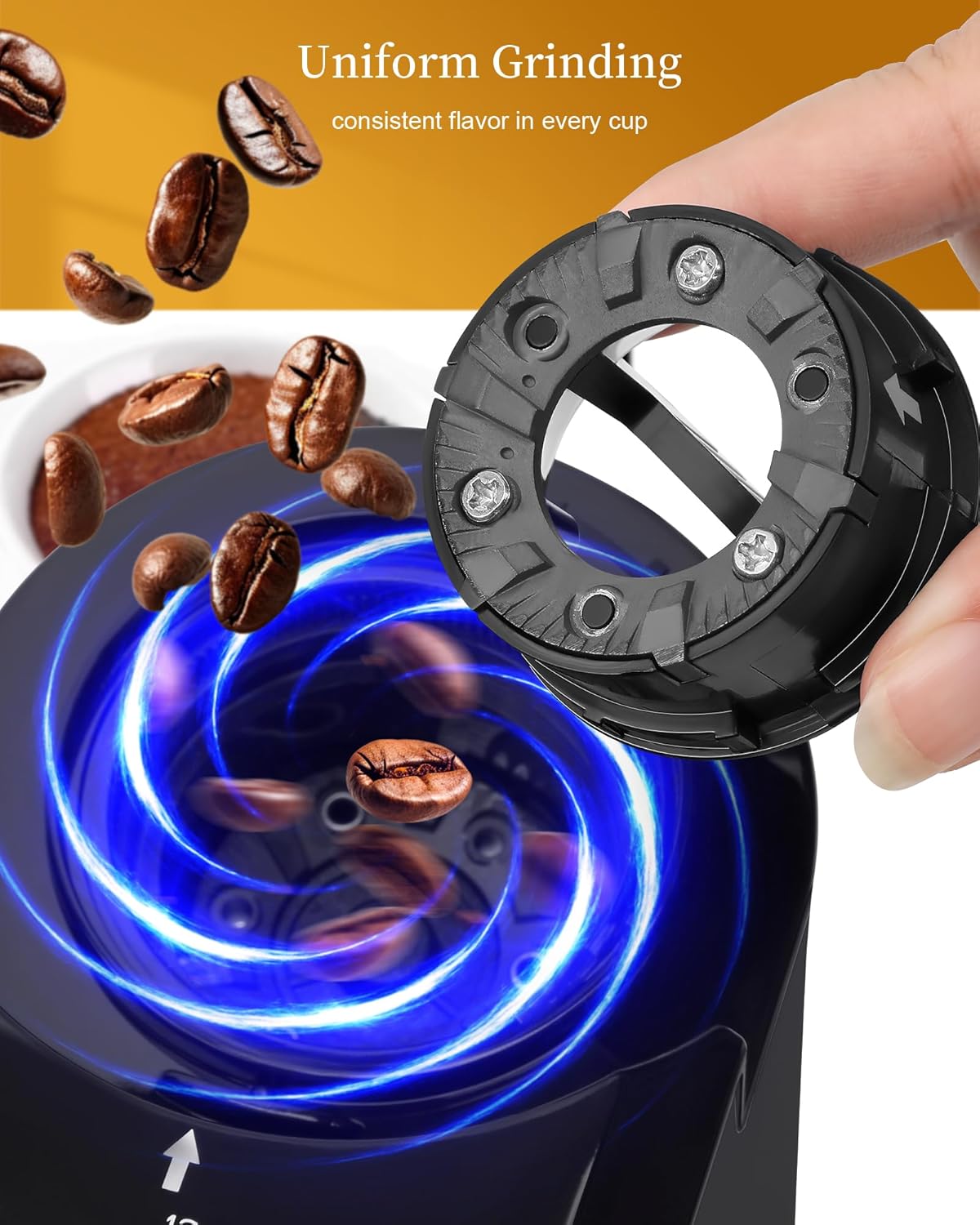 Macinacaffè a Macine Wancle 200W Acciaio Inossidabile - immagine 3