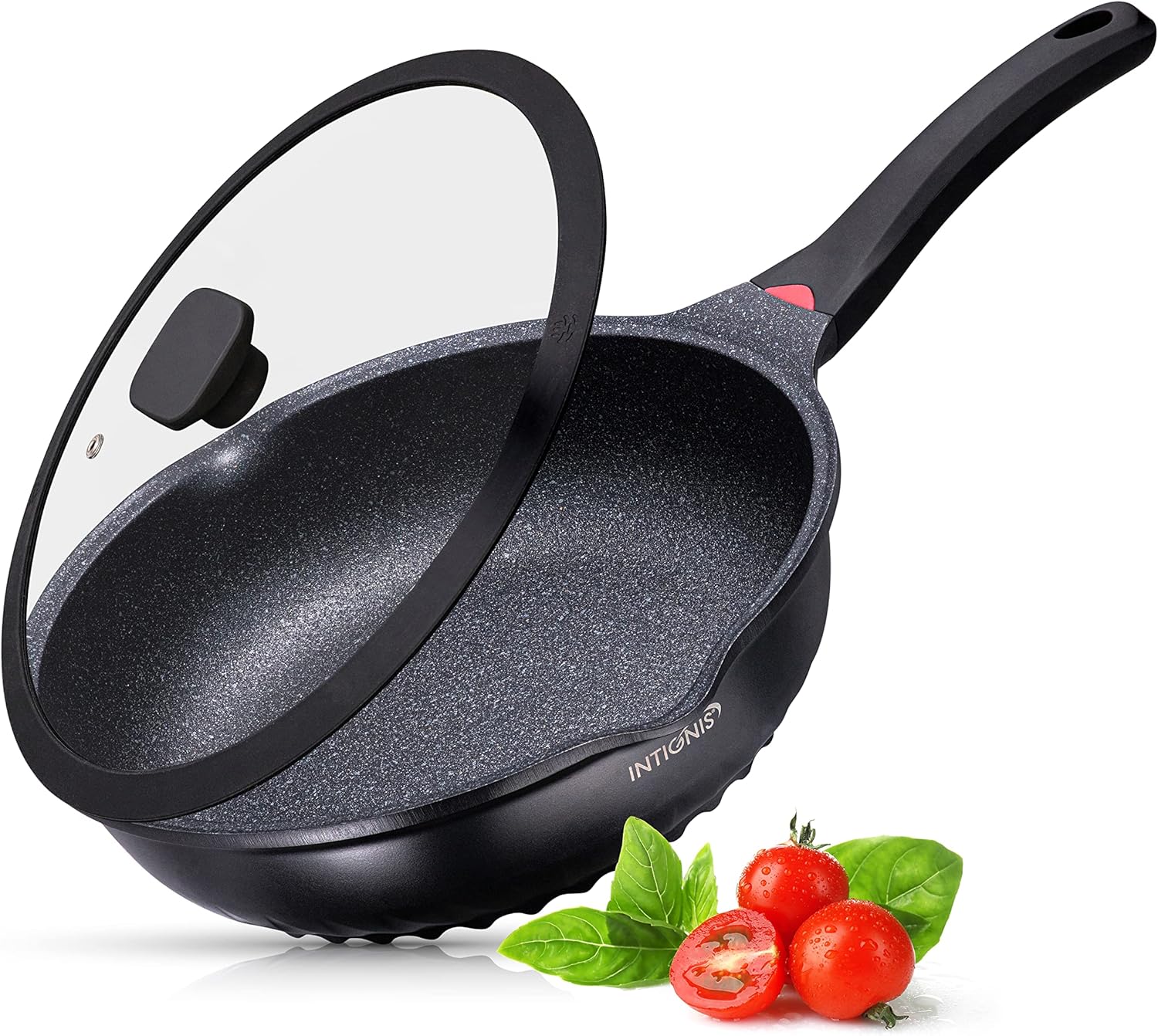 Intignis® Padella Profonda 30 cm con Coperchio