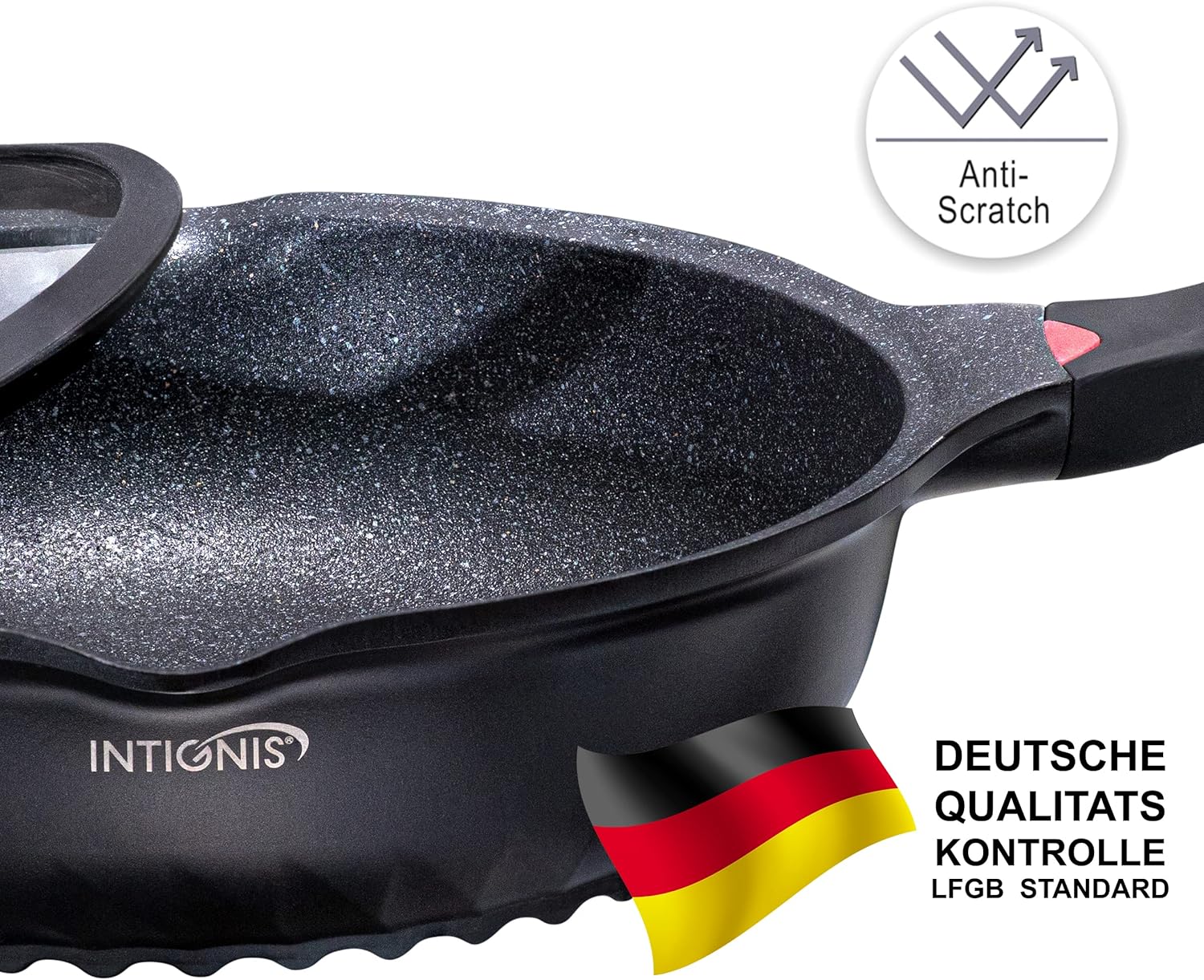 Intignis® Padella Profonda 30 cm con Coperchio - immagine 2