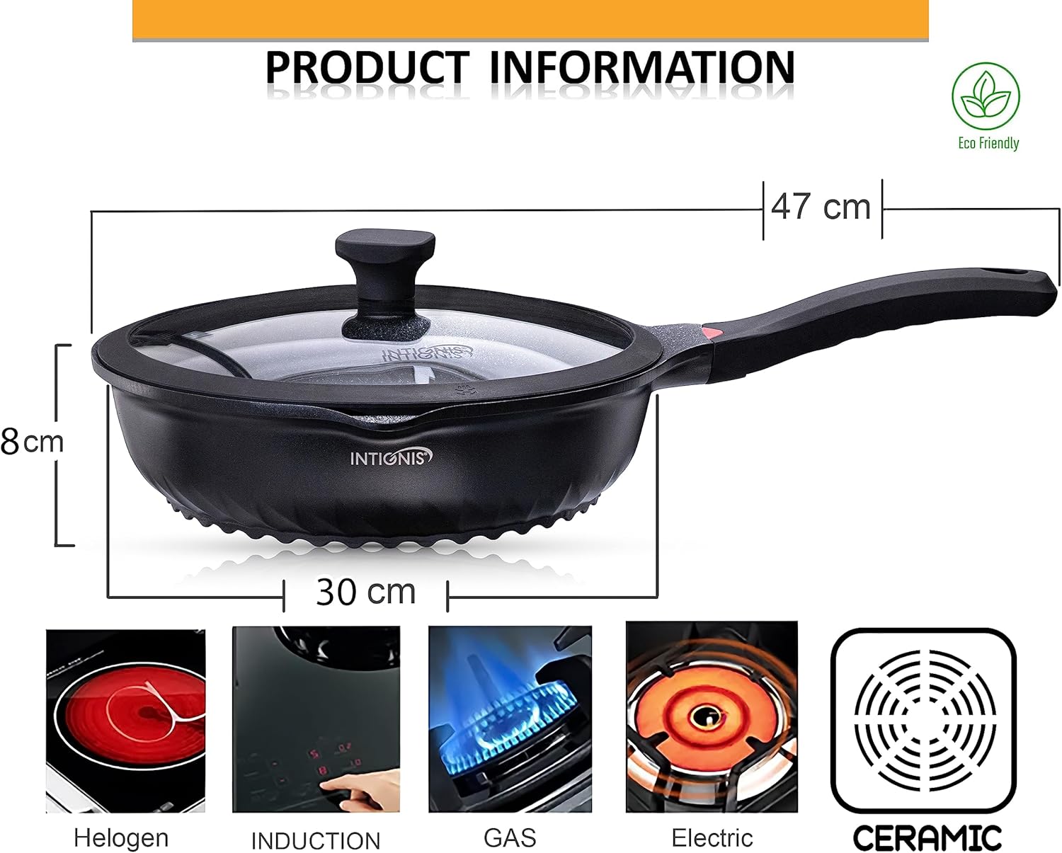 Intignis® Padella Profonda 30 cm con Coperchio - immagine 6