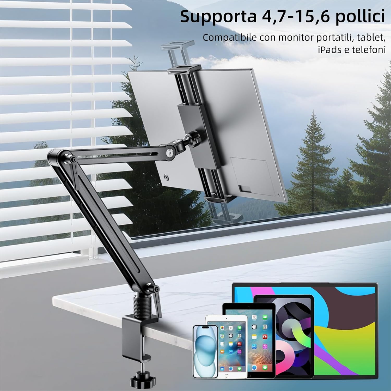 Feising Supporto Tablet da Tavolo in Alluminio 15.6IN - immagine 3