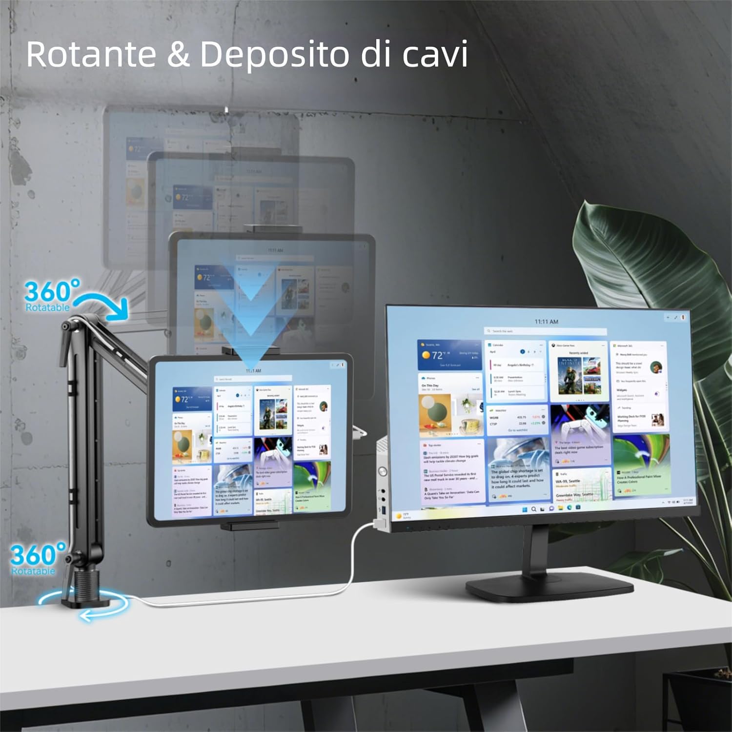 Feising Supporto Tablet da Tavolo in Alluminio 15.6IN - immagine 5