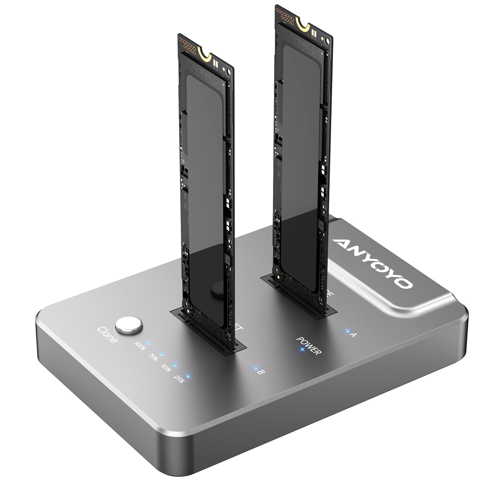 NVMe M.2 Clone SSD - Docking Station Dual Bay 10 Gbps
