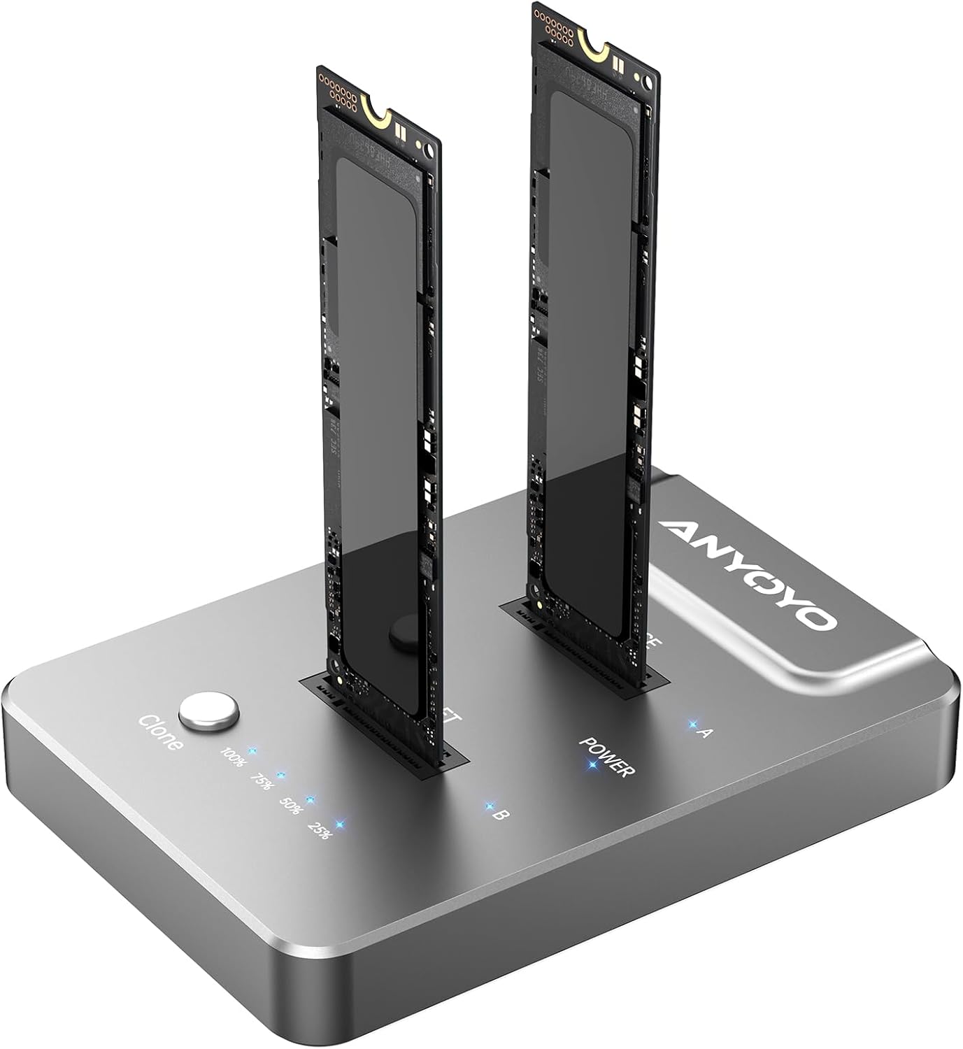 NVMe M.2 Clone SSD - Docking Station Dual Bay 10 Gbps - immagine 1