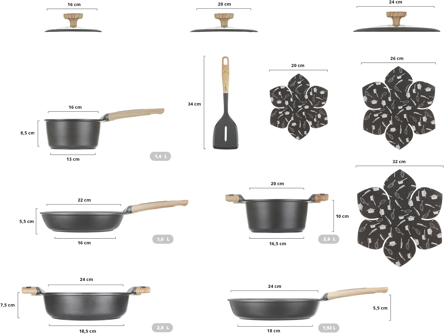 Kasanova Evolution - Batteria Pentole Induzione 12 Pezzi - immagine 2