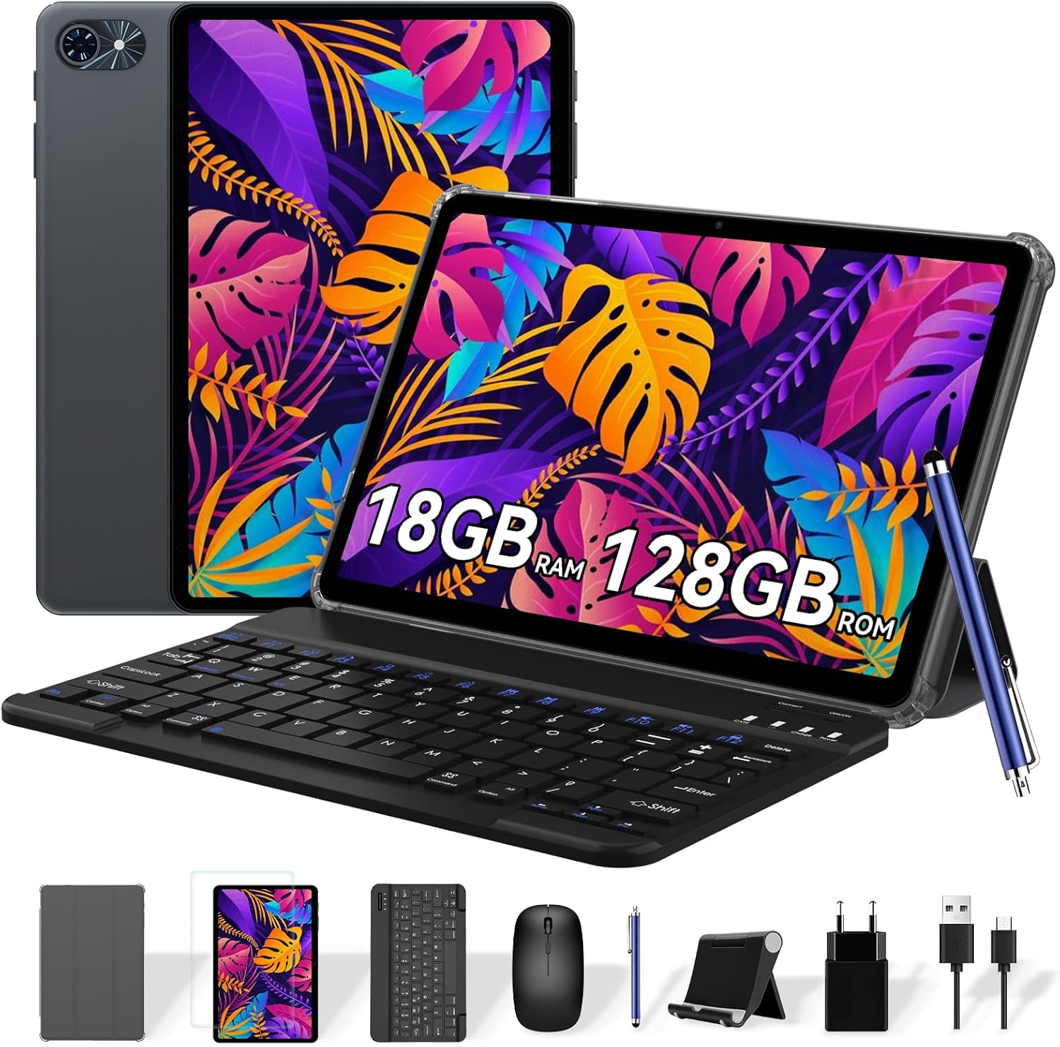 Tablet 10 Pollici con Tastiera e Penna, Android 15 - immagine 1