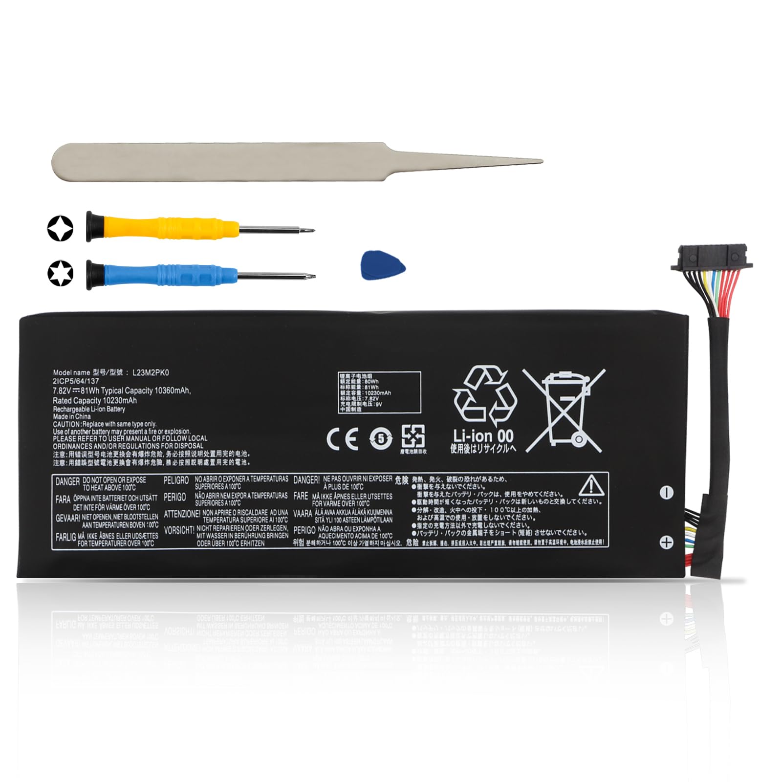 K Kyuer Batteria 81Wh per Le-novo Legion Go 8APU1