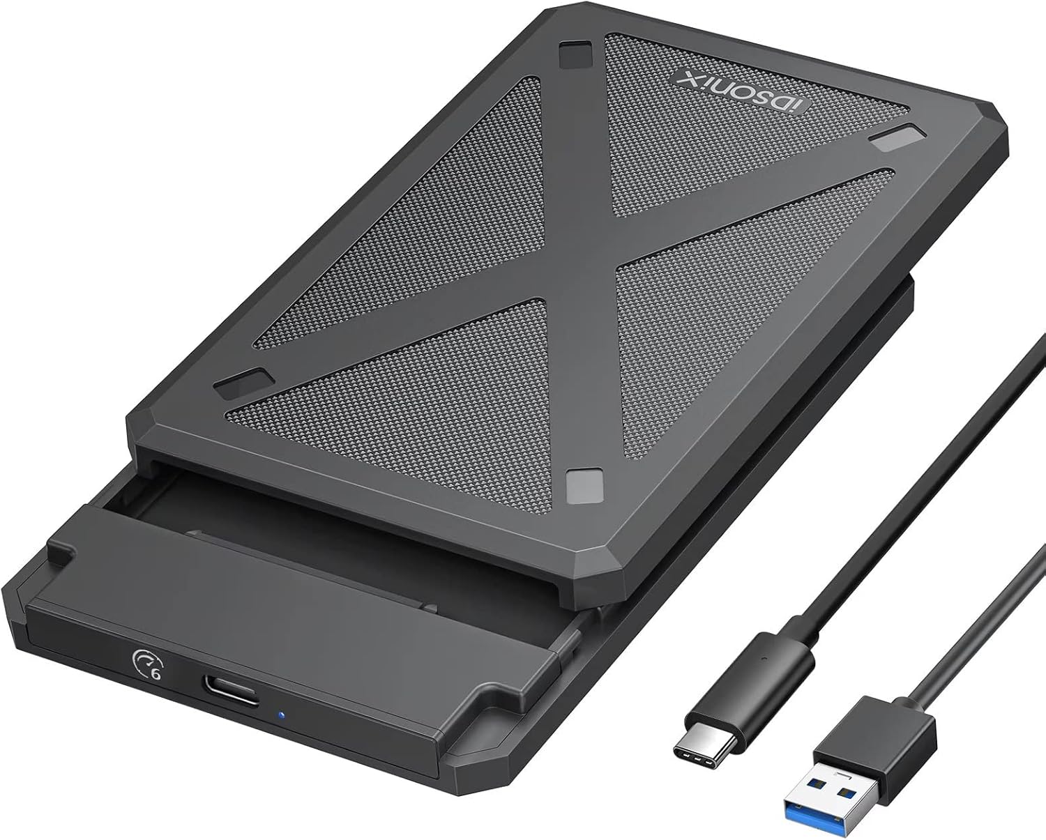 iDsonix Case HDD 2.5 SATA USB 3.1, Nero - immagine 1
