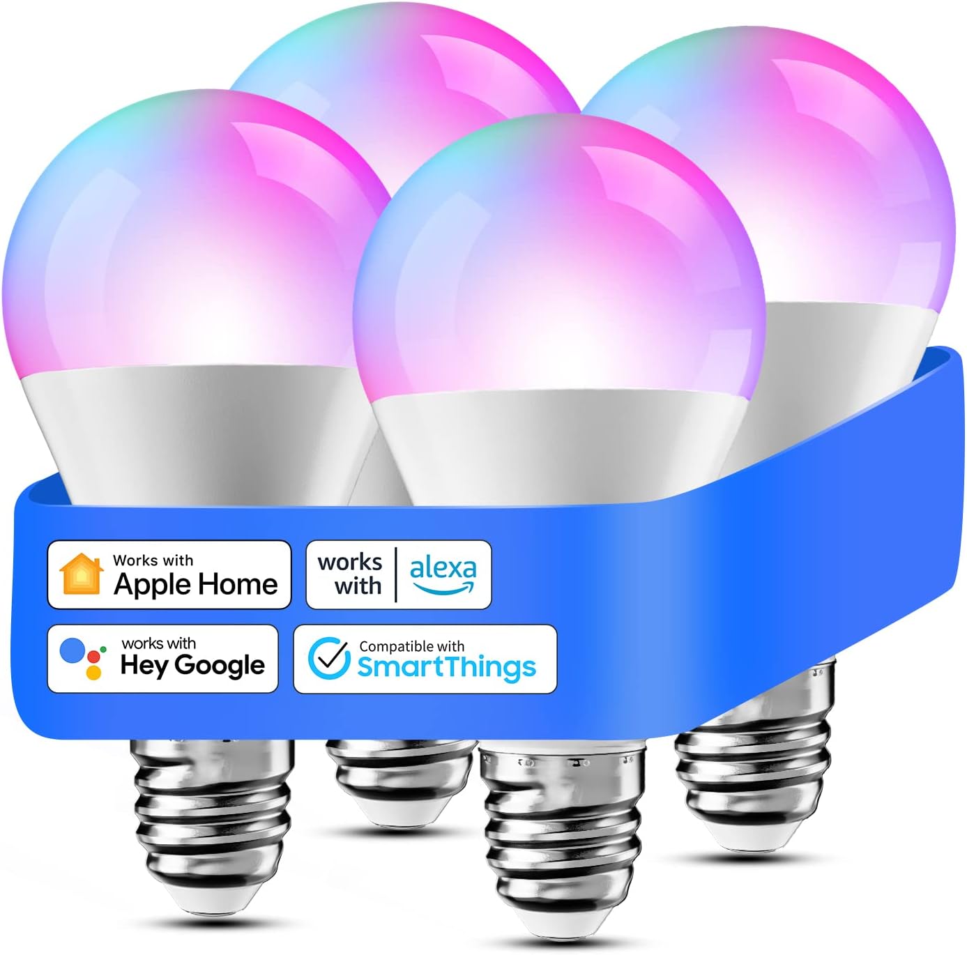meross 4 PCS Lampadine LED Alexa HomeKit WiFi E27