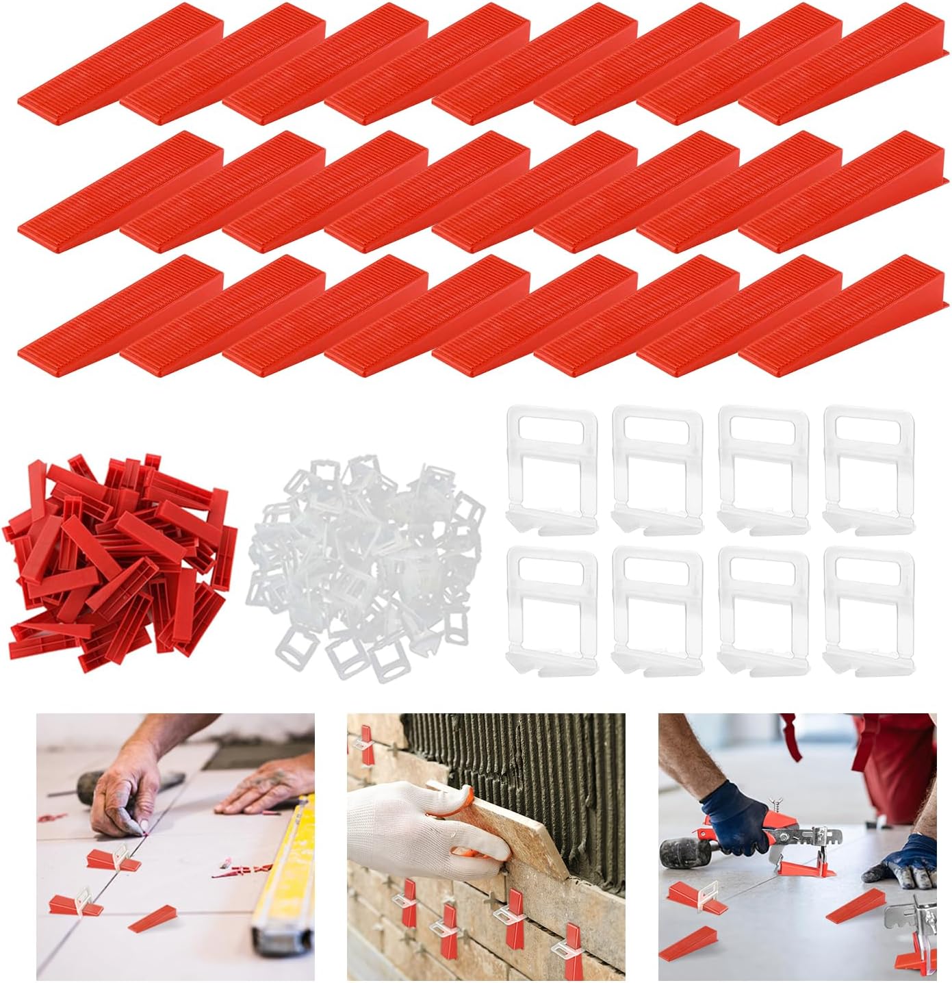 Distanziatori per Piastrelle con Cunei 3mm, 700 Pezzi - immagine 3