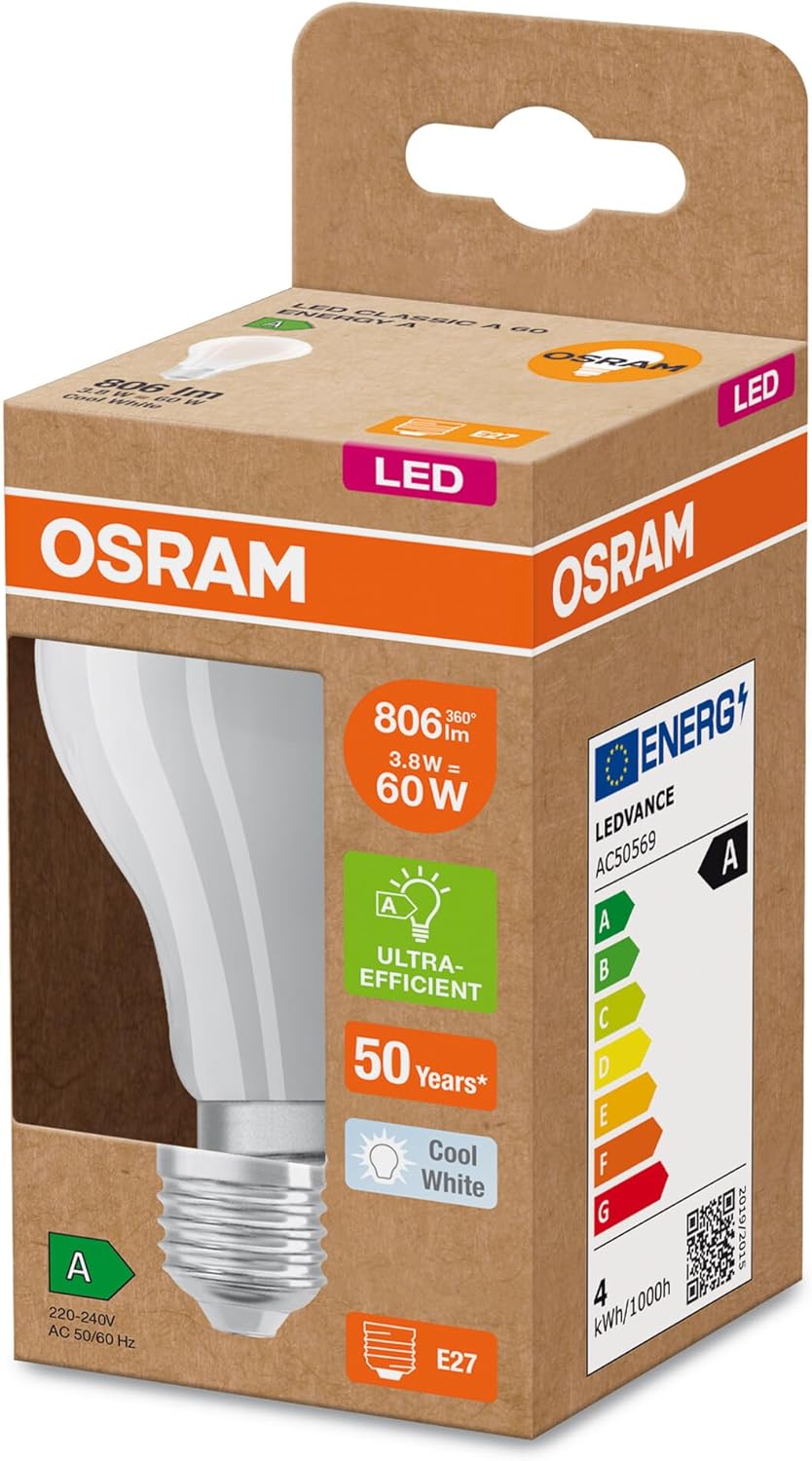 Osram LED SUPERSTAR+ CLASSIC A GL FR 60 E27 (6 Pezzi) - immagine 3