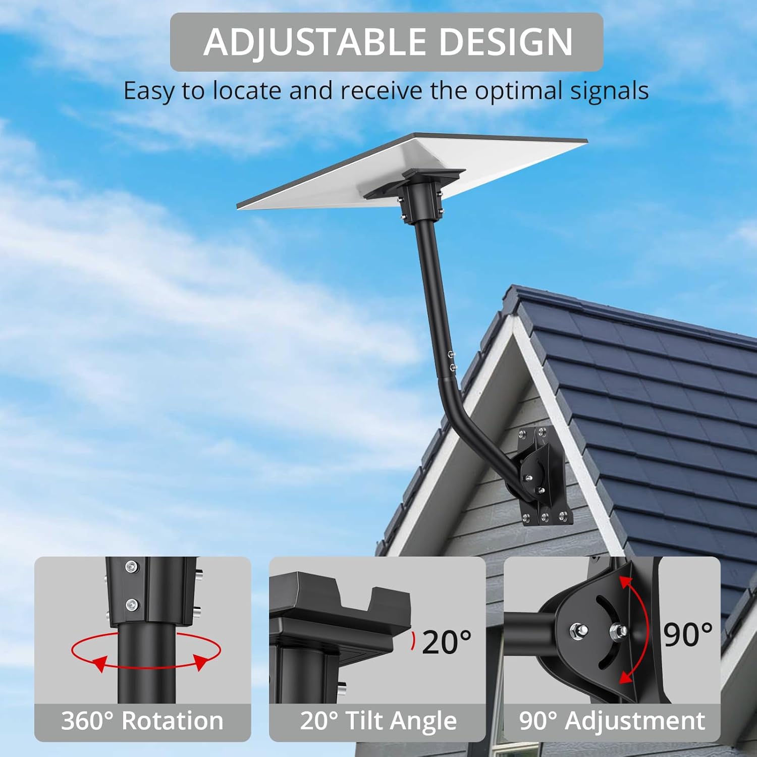 Justech Supporto Gen 3 per Starlink Parabola Standard V3 - immagine 3