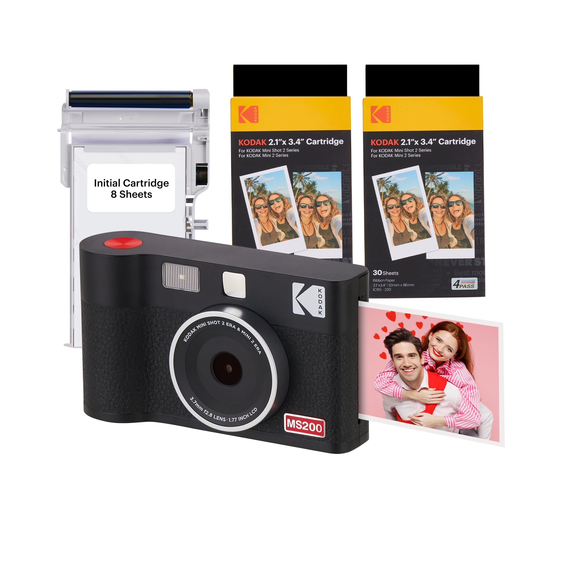 Kodak Mini Shot 2 Era 4PASS - Fotocamera Istantanea, Nero