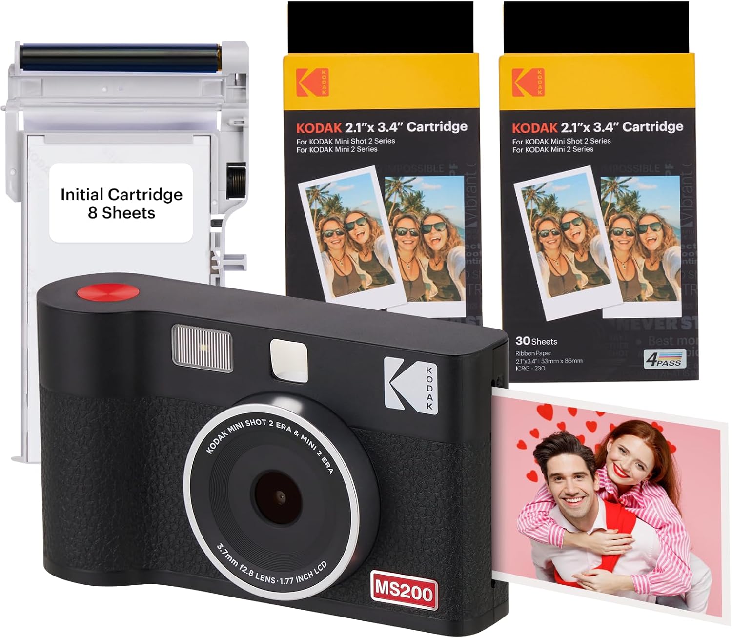 Kodak Mini Shot 2 Era 4PASS - Fotocamera Istantanea, Nero - immagine 1