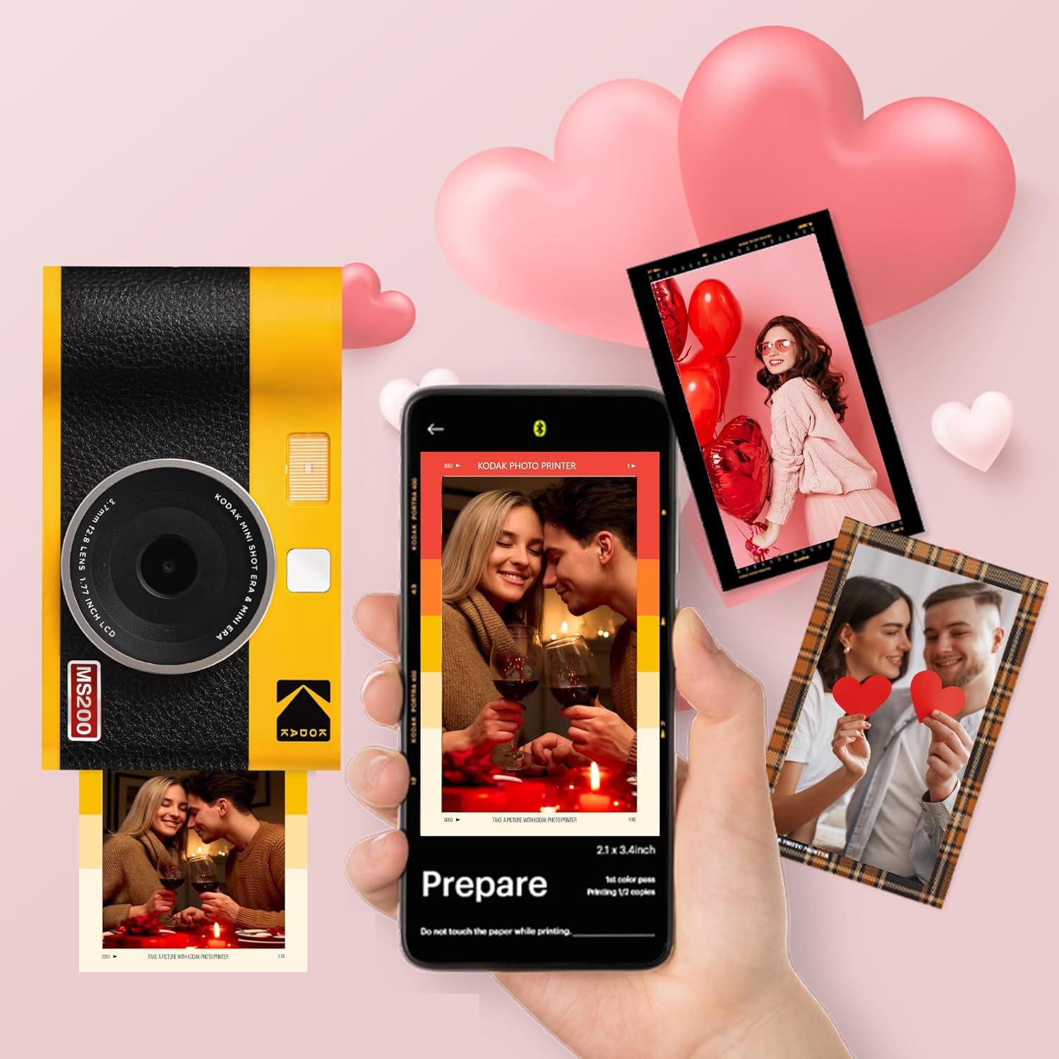 Kodak Mini Shot 2 Era 4PASS - Fotocamera Istantanea, Nero - immagine 6