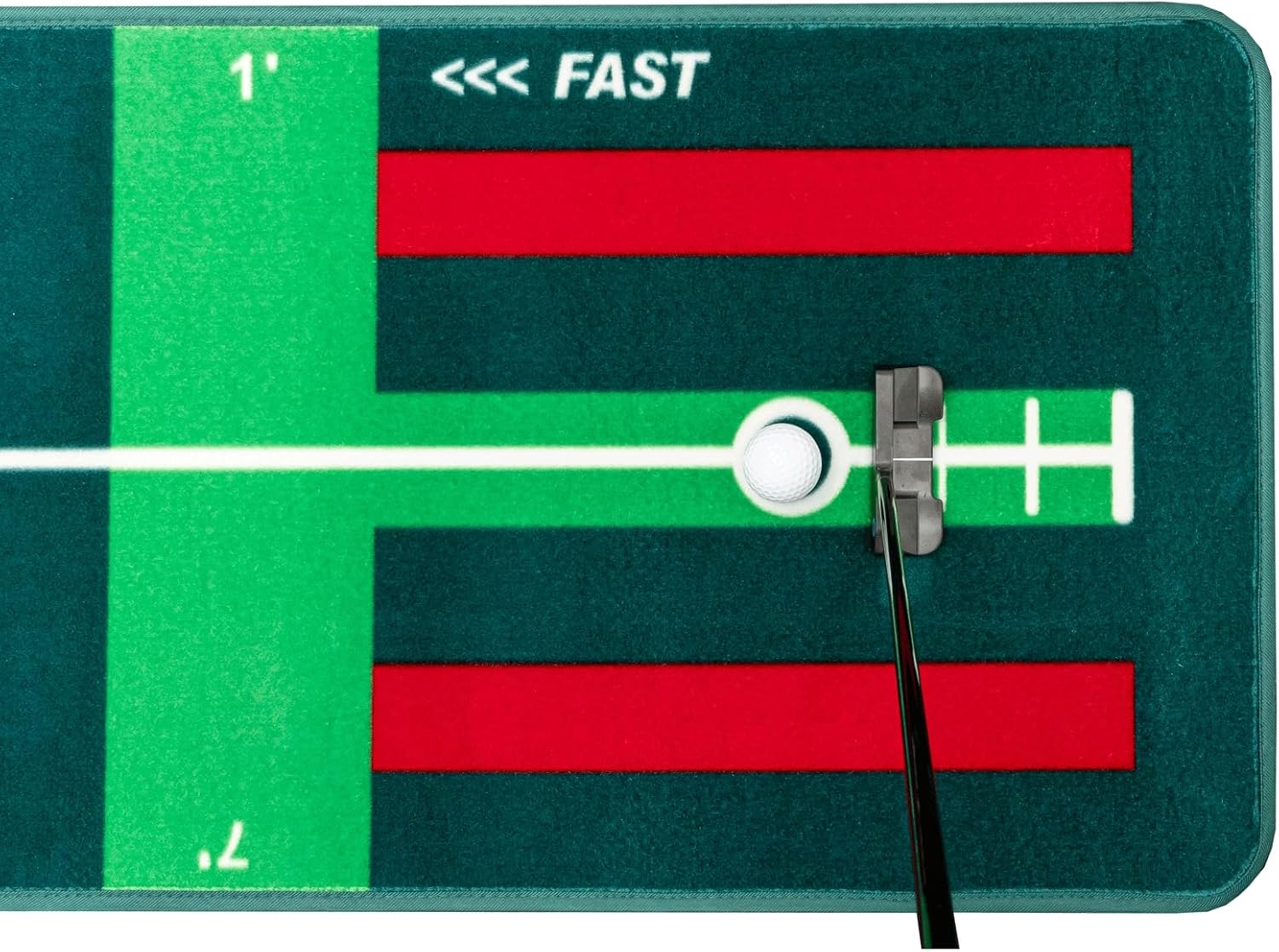 Longridge 4 Speed Track Golf Putting Mat Green - immagine 6