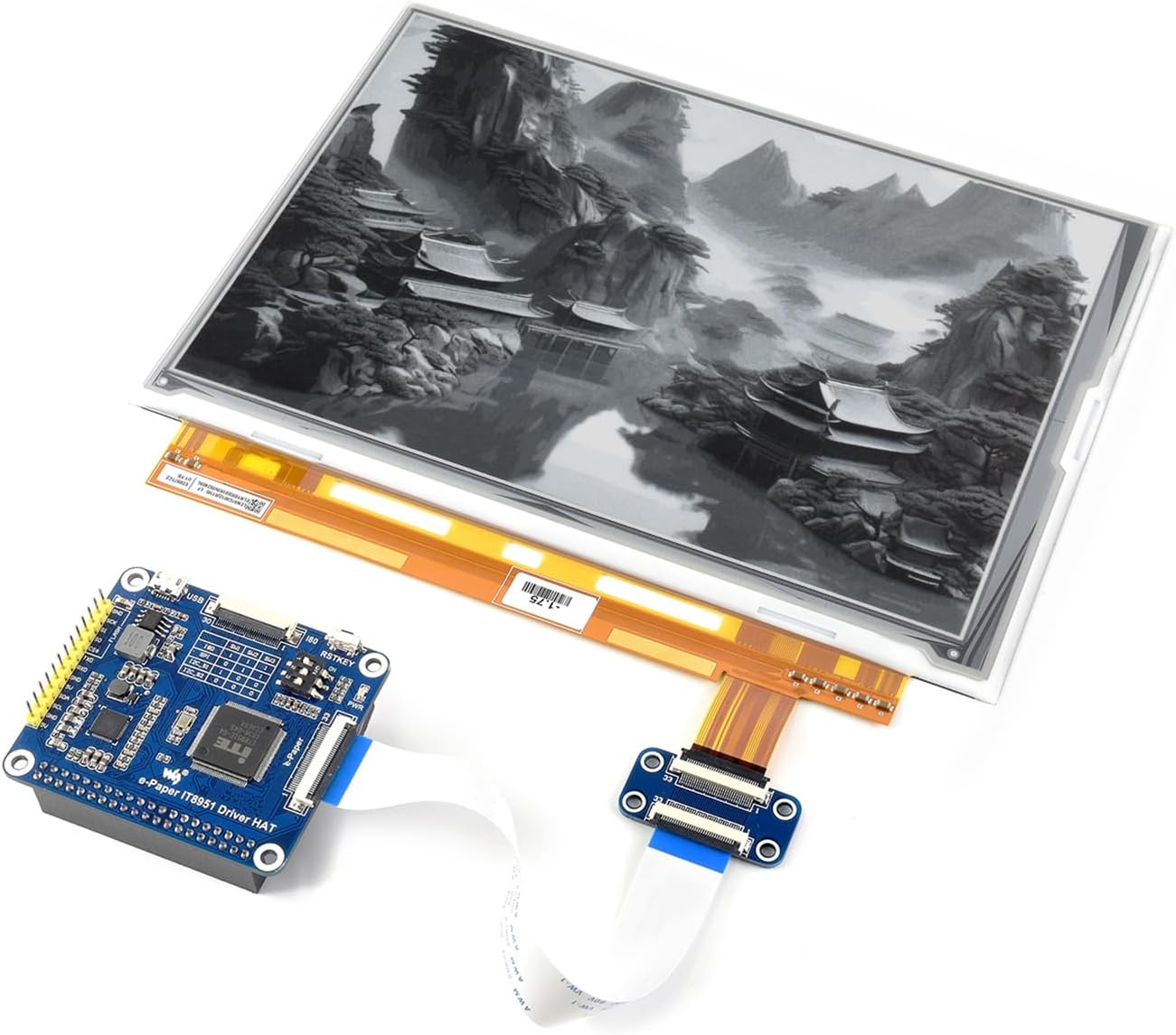 Waveshare 9.7" E-Ink Display HAT per Raspberry Pi - immagine 1