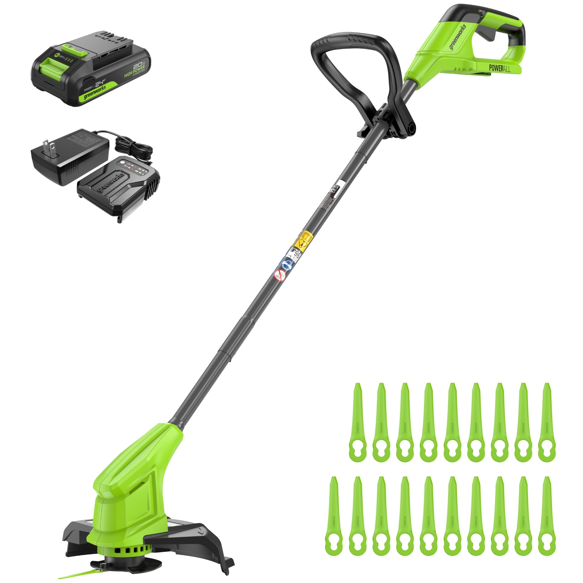 Greenworks 24V Tagliabordi a Batteria 25cm