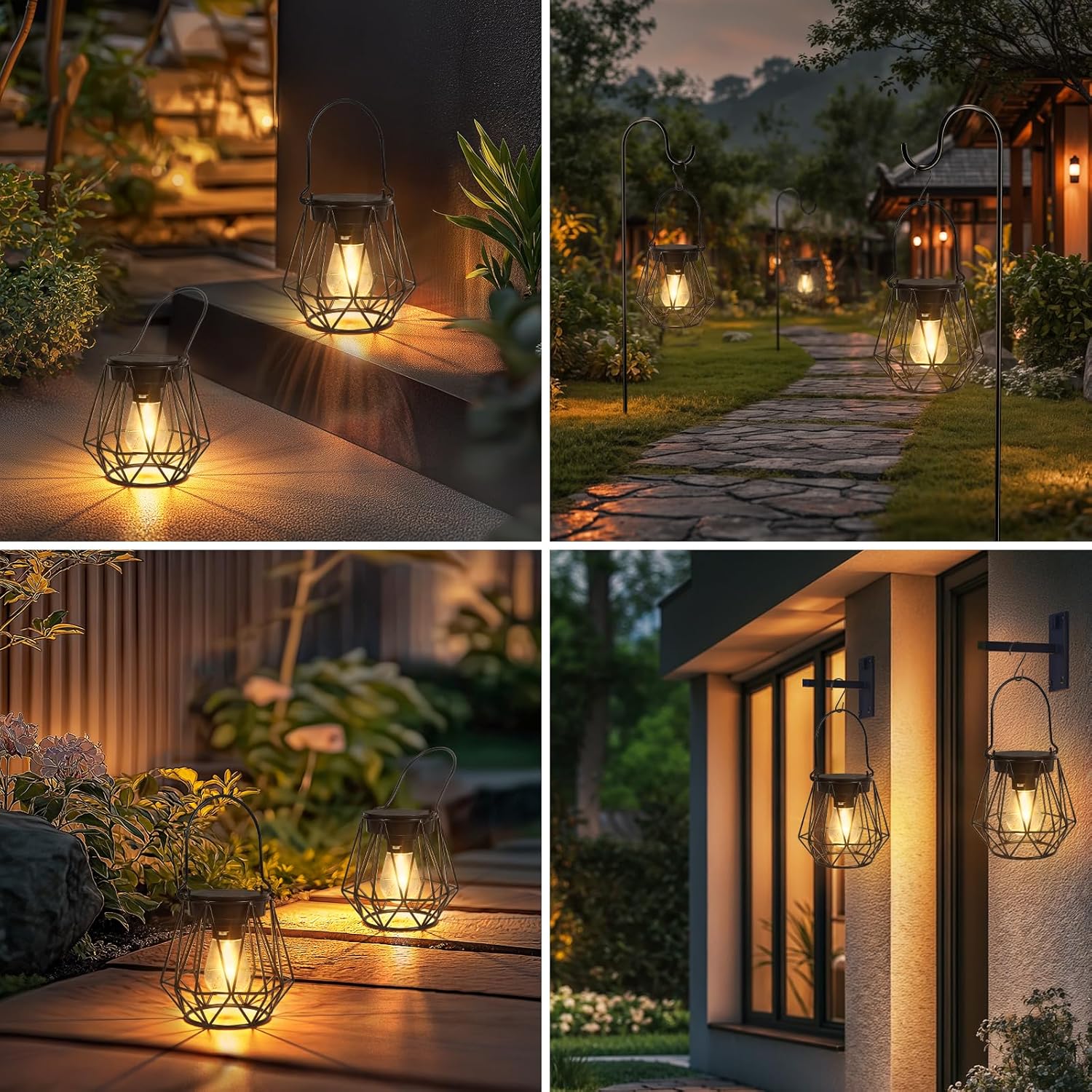 Ketom Lanterna Solare da Esterno IP65, Esagono - immagine 7