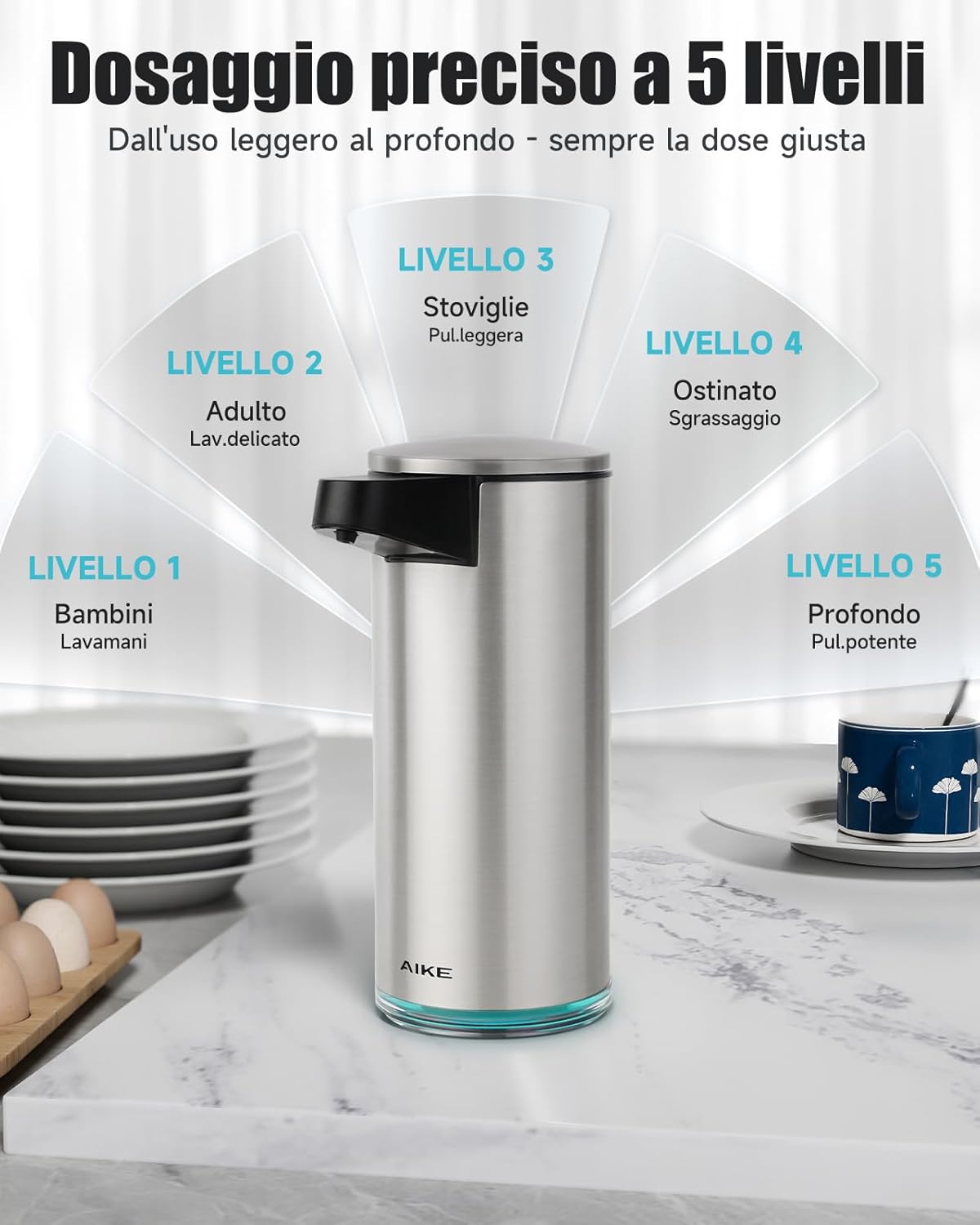 Aike SensePro Dispenser Sapone Liquido Automatico - immagine 4