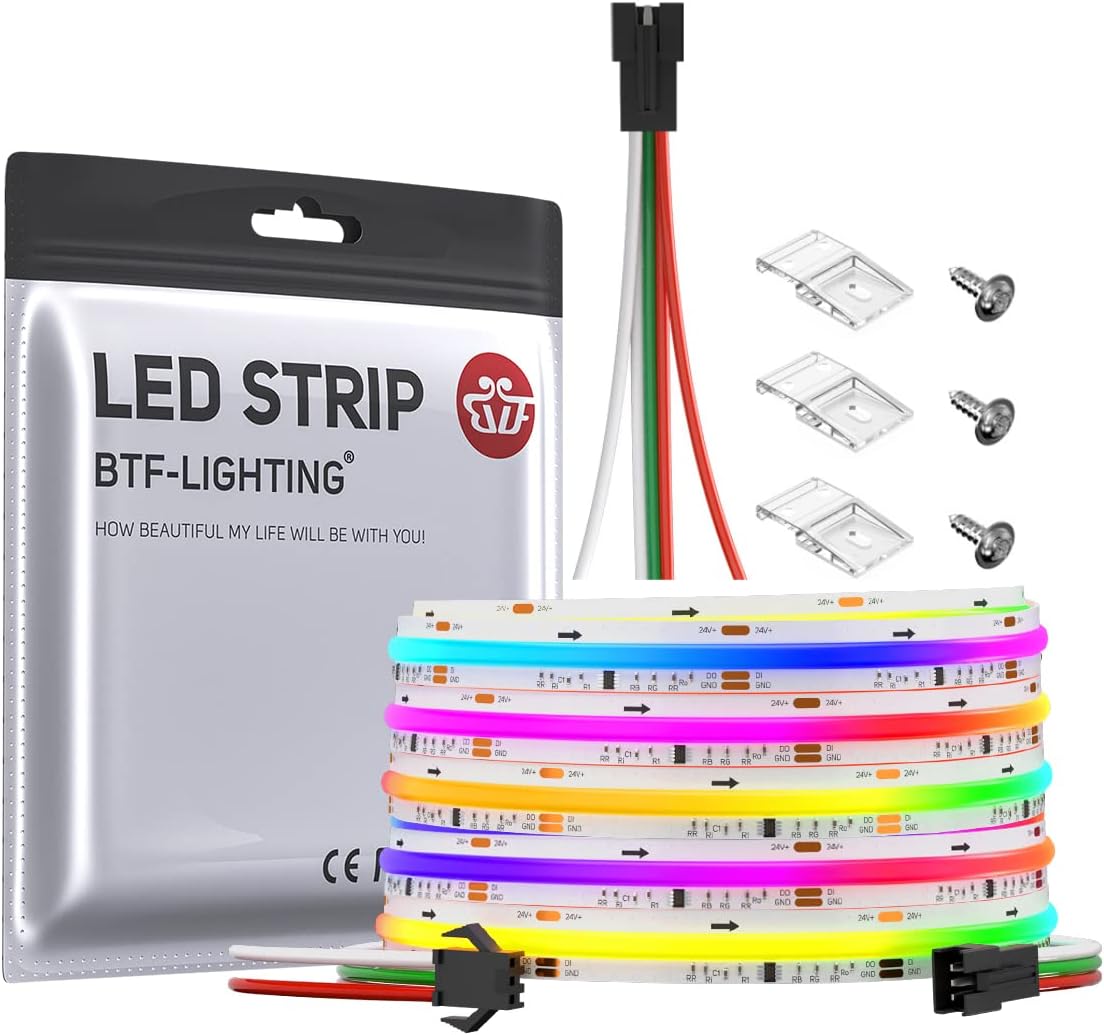 Btf-lighting FCOB SPI RGB Striscia LED Flessibile 5M - immagine 1