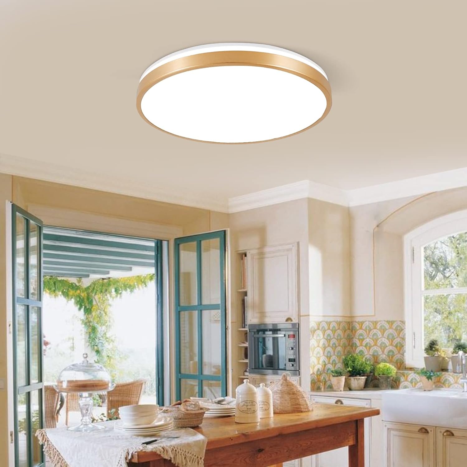 Horevo Plafoniera Bluetooth con Telecomando 30CM, Oro - immagine 5