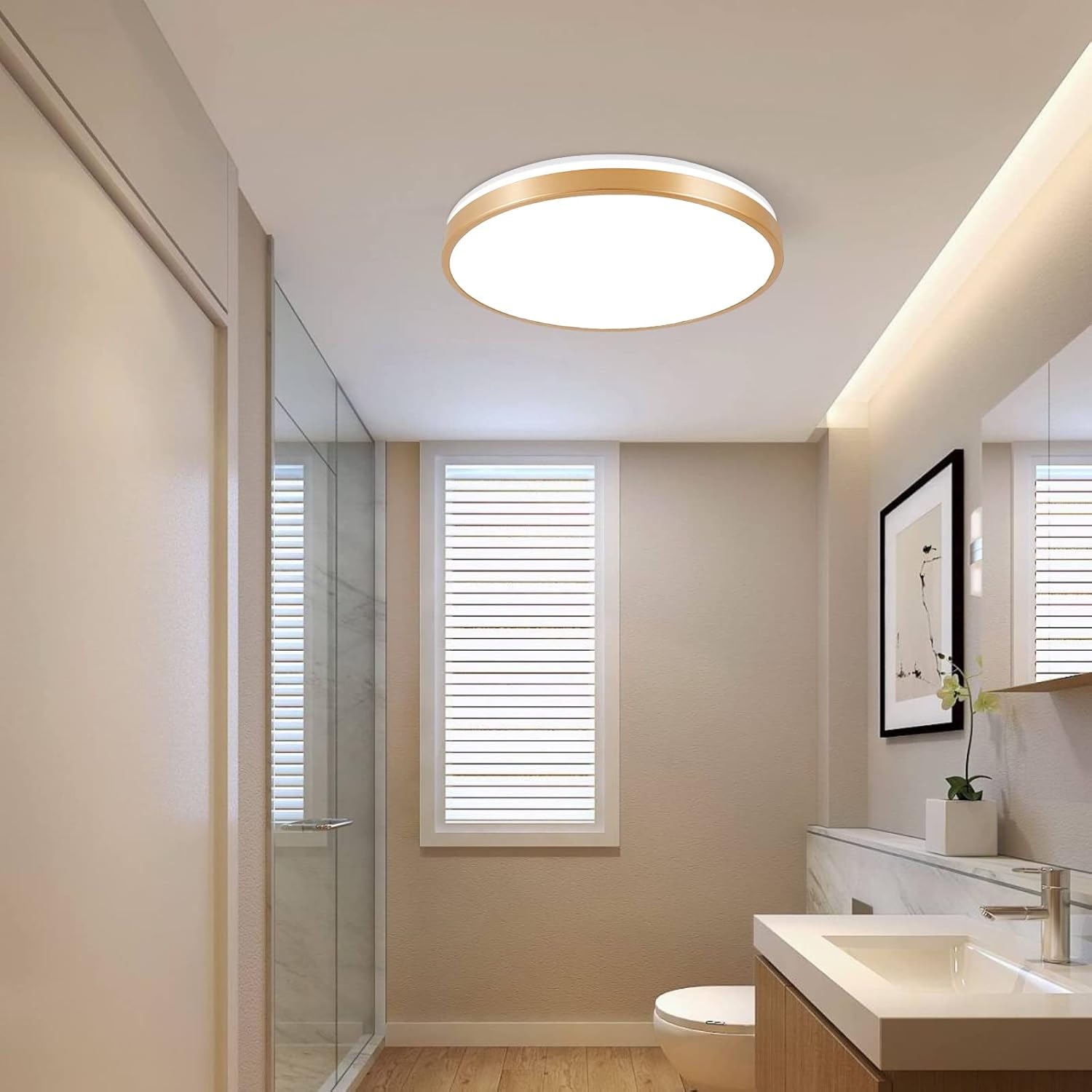 Horevo Plafoniera Bluetooth con Telecomando 30CM, Oro - immagine 7