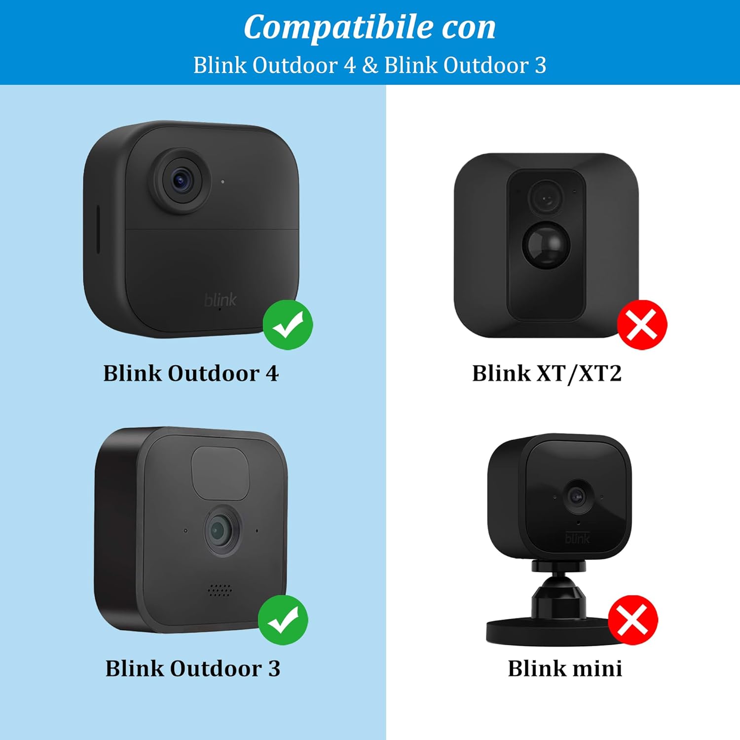 PlusAcc Supporto per Blink Camera Outdoor (3 pezzi) - immagine 2