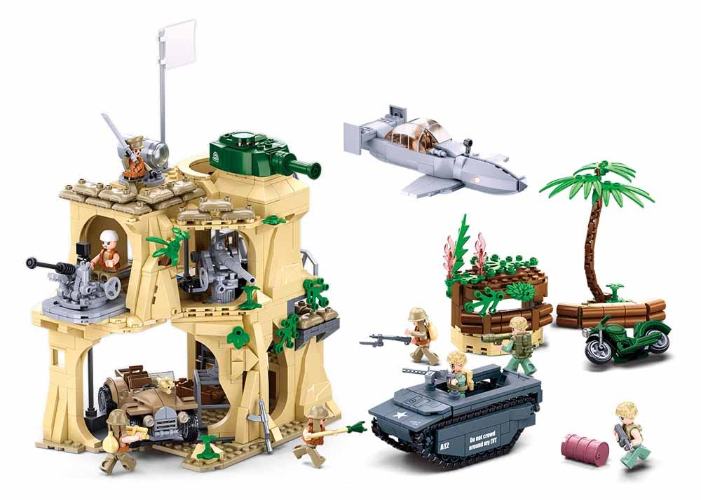 Sluban Klemmbausteine M38-B1111 WWII-Battle of Iwo Jima