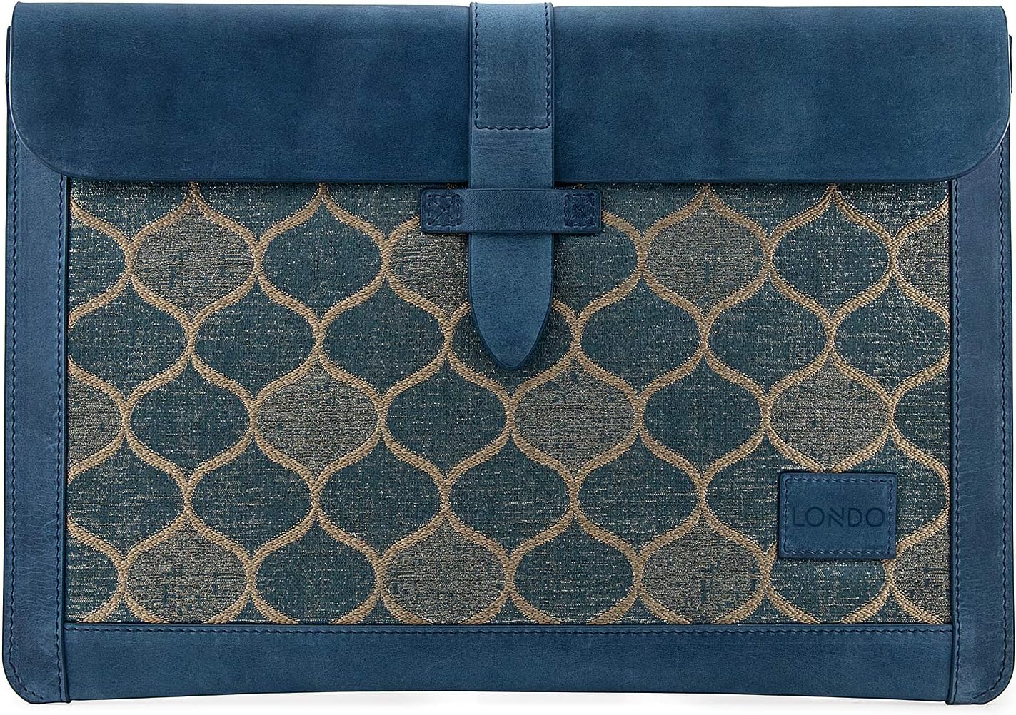 Londo Vera Pelle Custodia per Laptop 15-16 Pollici, Blu - immagine 1