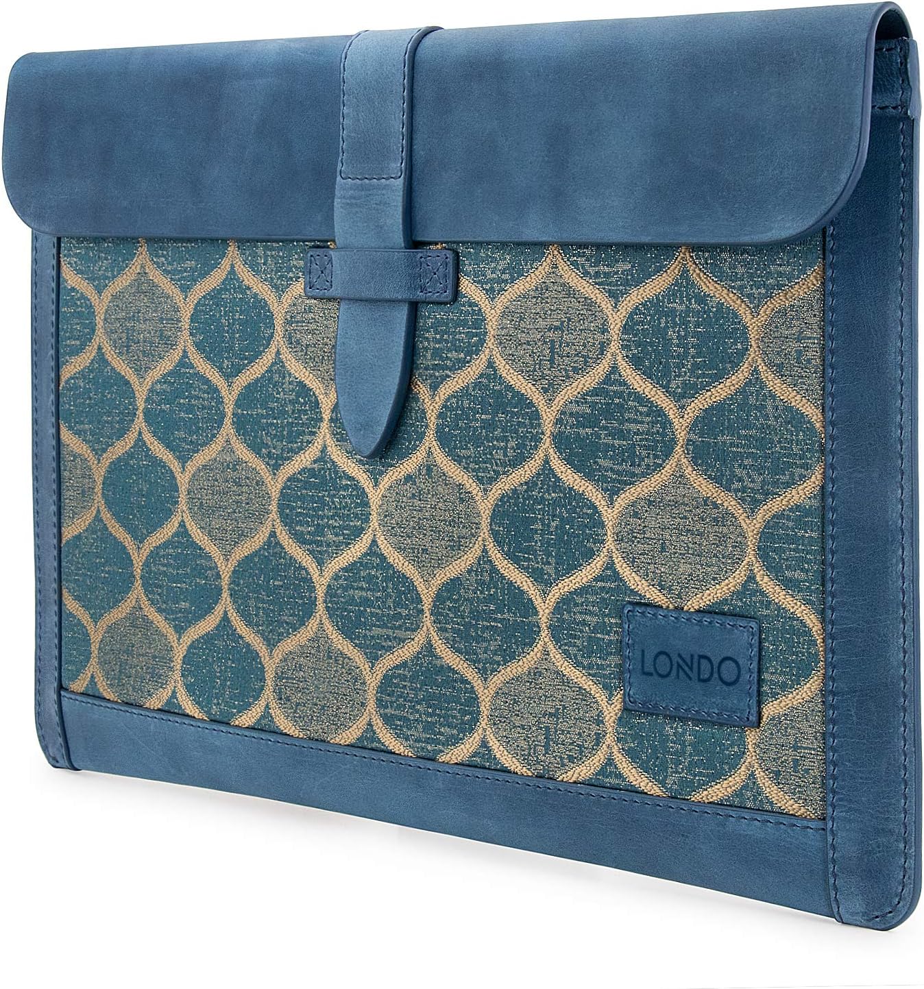 Londo Vera Pelle Custodia per Laptop 15-16 Pollici, Blu - immagine 2