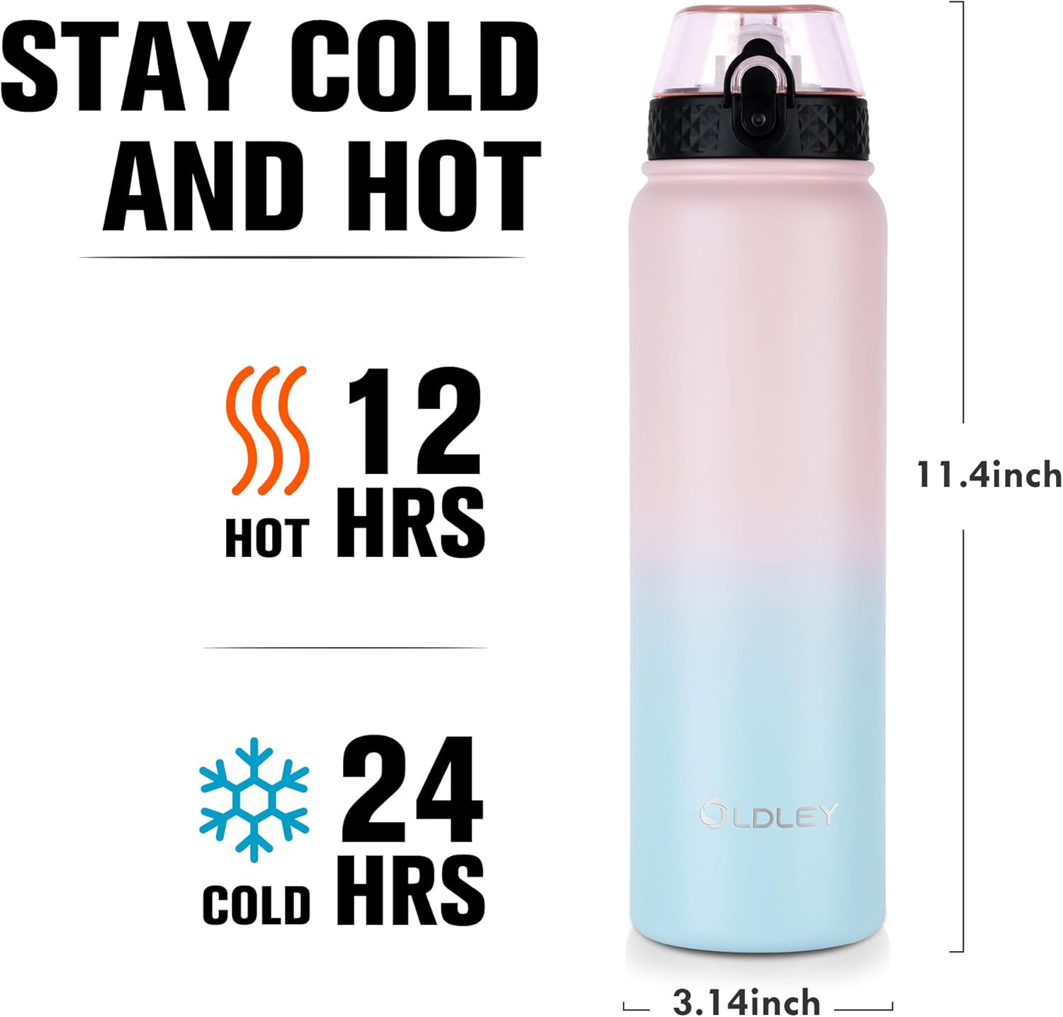 Borraccia Acciaio Inossidabile 1L con Cannuccia - immagine 3