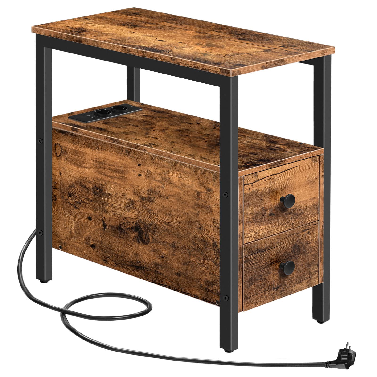 Hoobro Tavolino con Stazione di Ricarica e USB