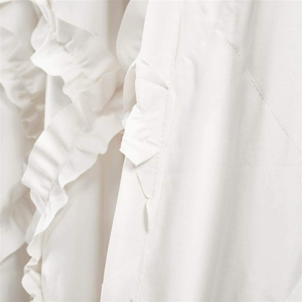 Lush Decor Tende a Pannello con Motivo a Rombo, Bianco - immagine 3