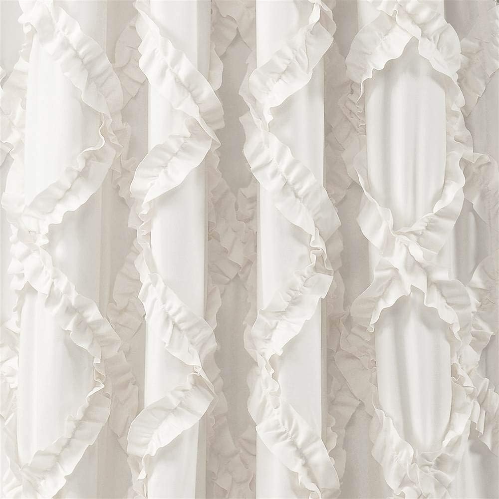 Lush Decor Tende a Pannello con Motivo a Rombo, Bianco - immagine 4