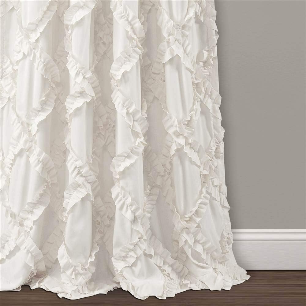 Lush Decor Tende a Pannello con Motivo a Rombo, Bianco - immagine 5