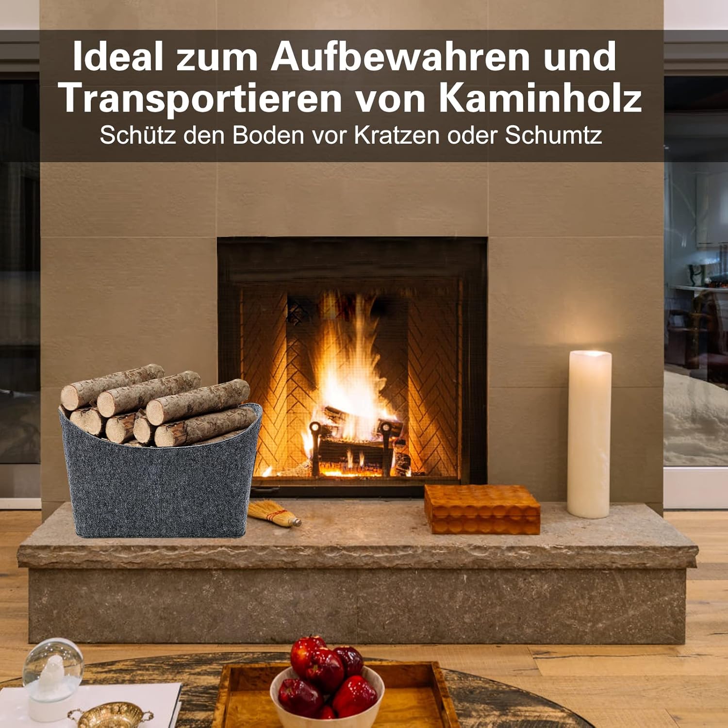 Milduall Borsa in Feltro Extra Grande 53x40x30cm - immagine 4