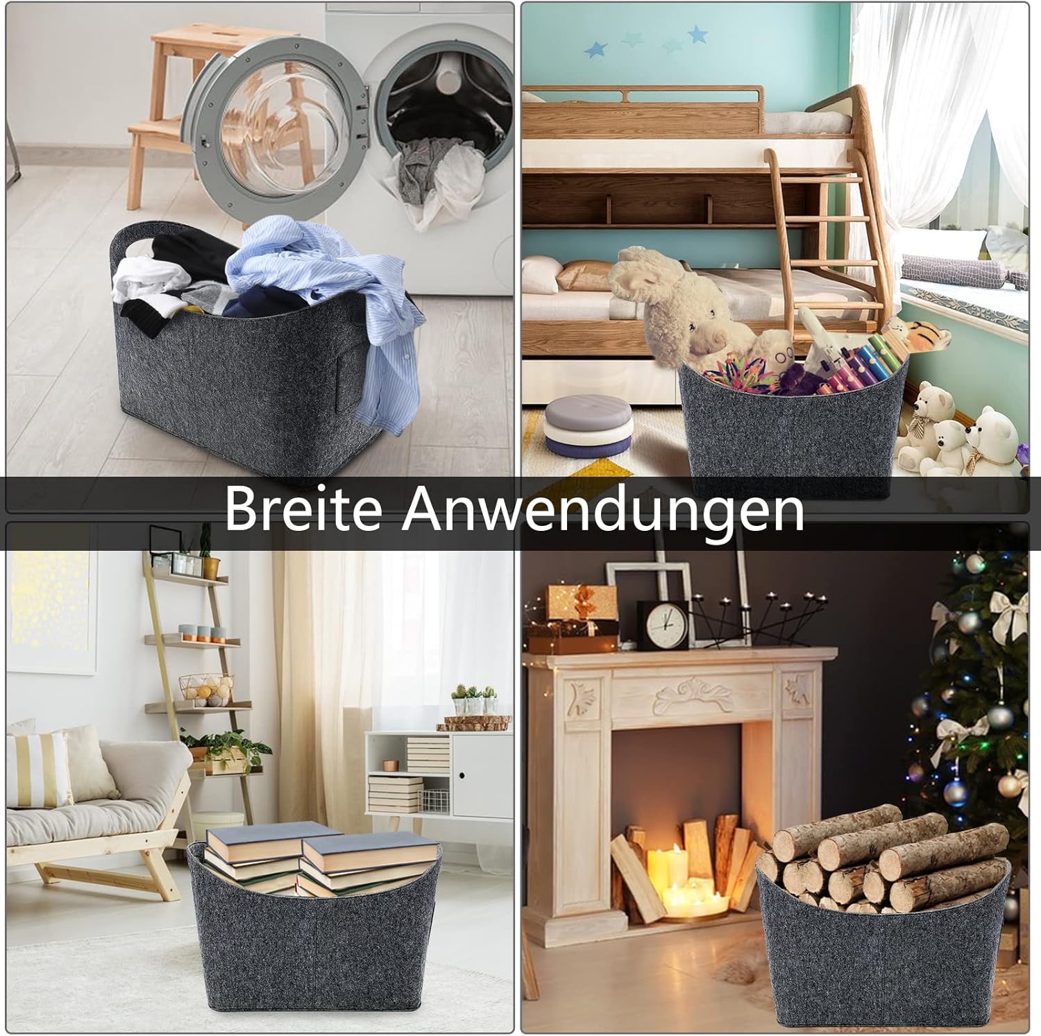 Milduall Borsa in Feltro Extra Grande 53x40x30cm - immagine 6