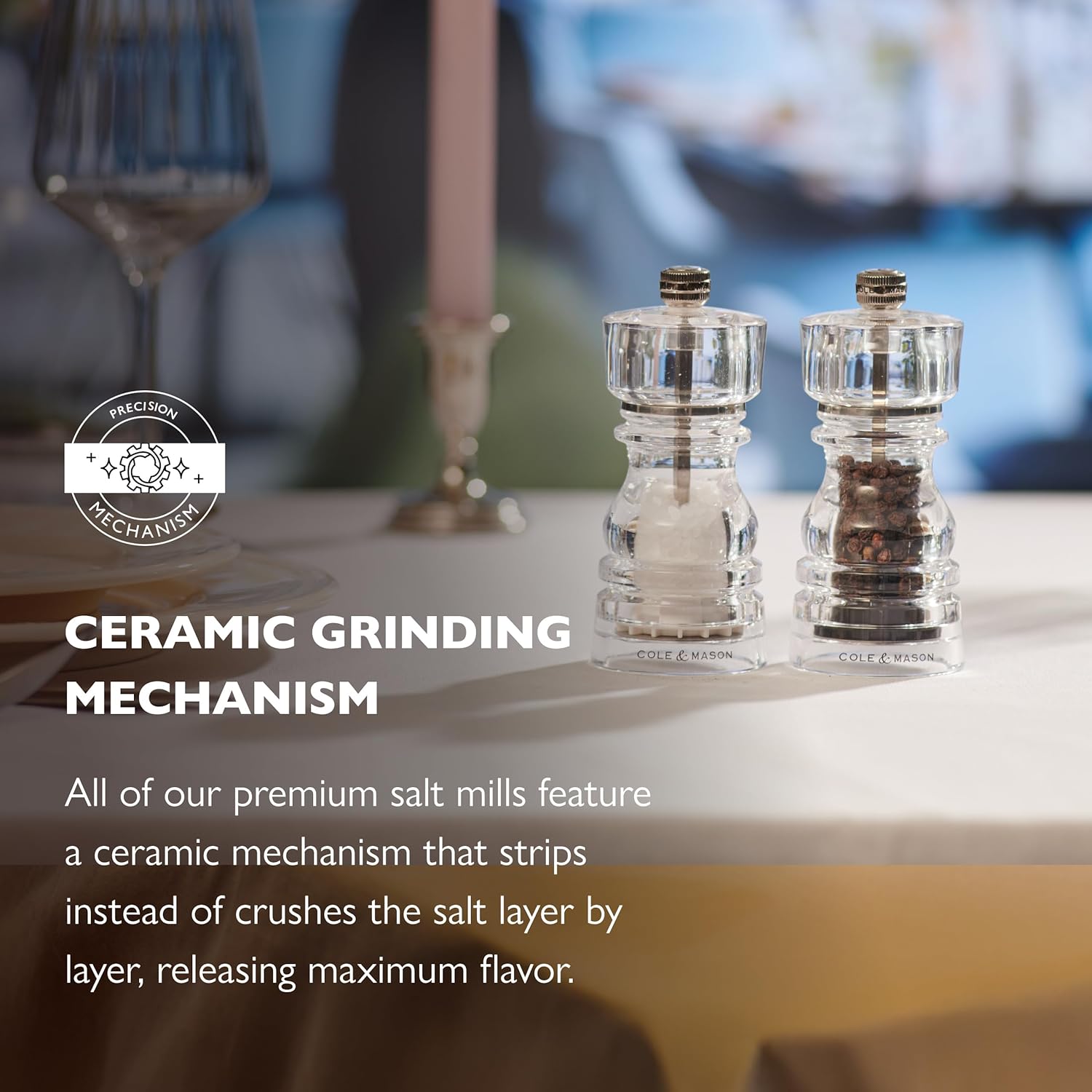 Cole & Mason London - Set Macinaspezie Ricaricabile 12,7cm - immagine 3