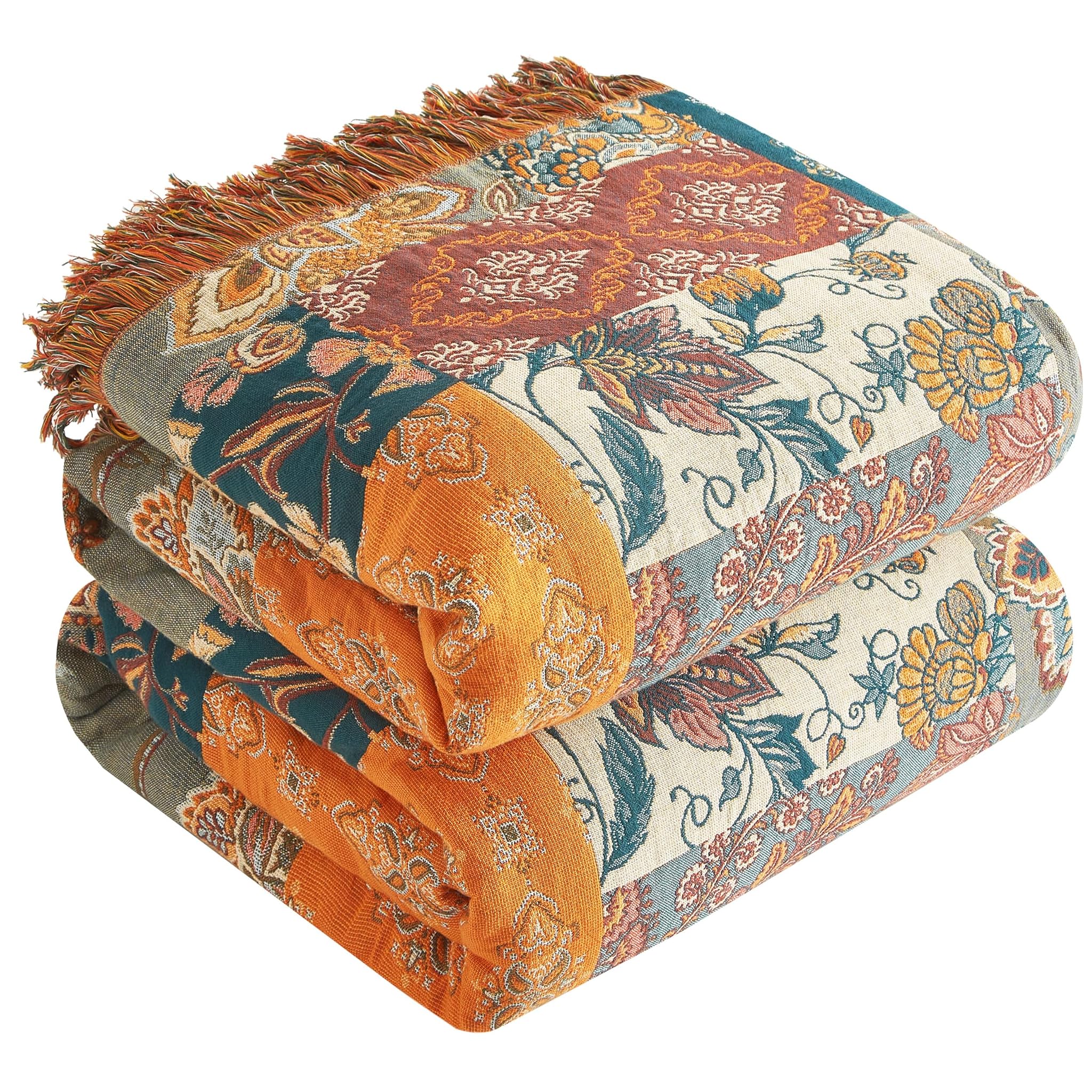 Se Softexly Coperta Boho 100% Cotone 230x250cm