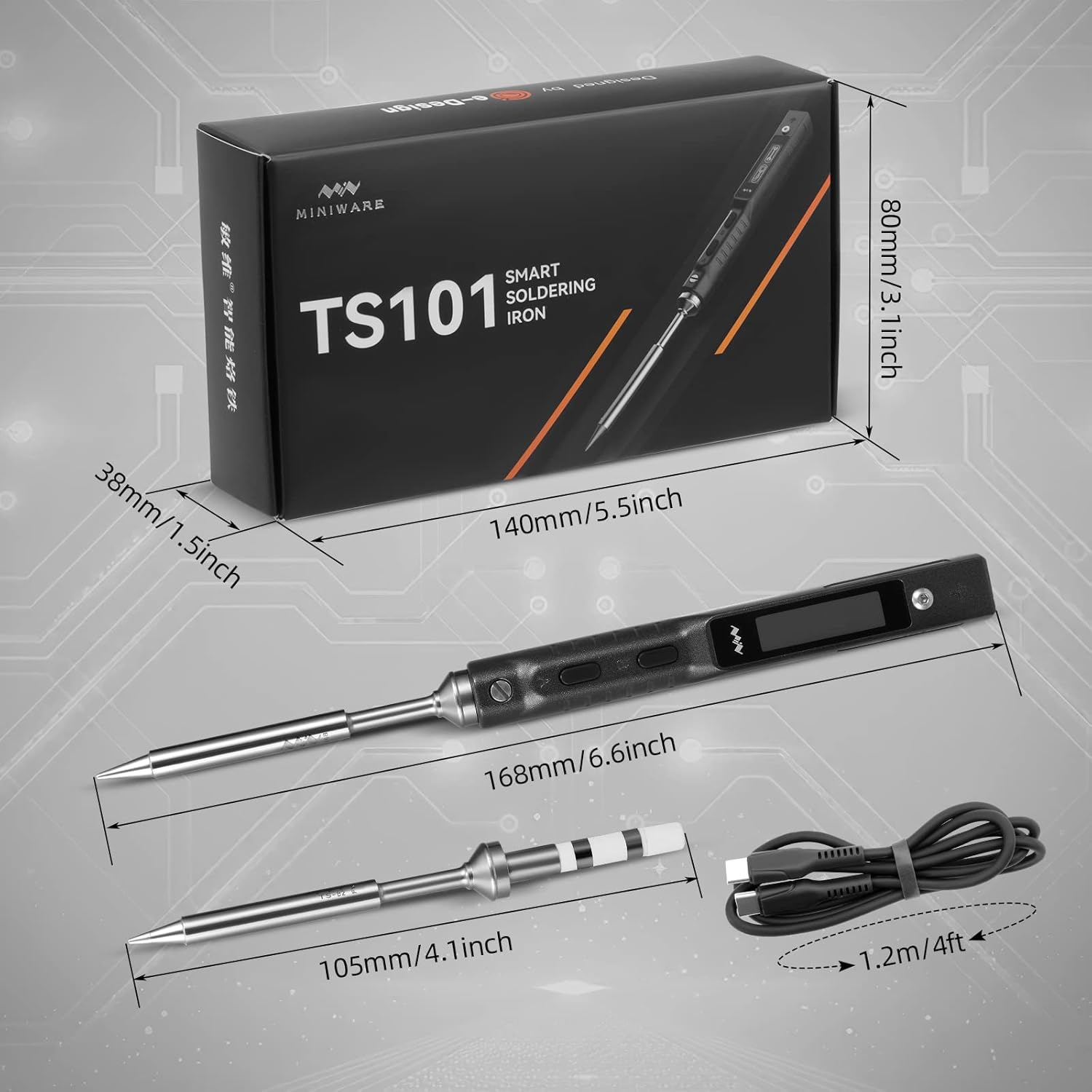 Towwoo Saldatore Portatile Digitale TS101-I 65W - immagine 2