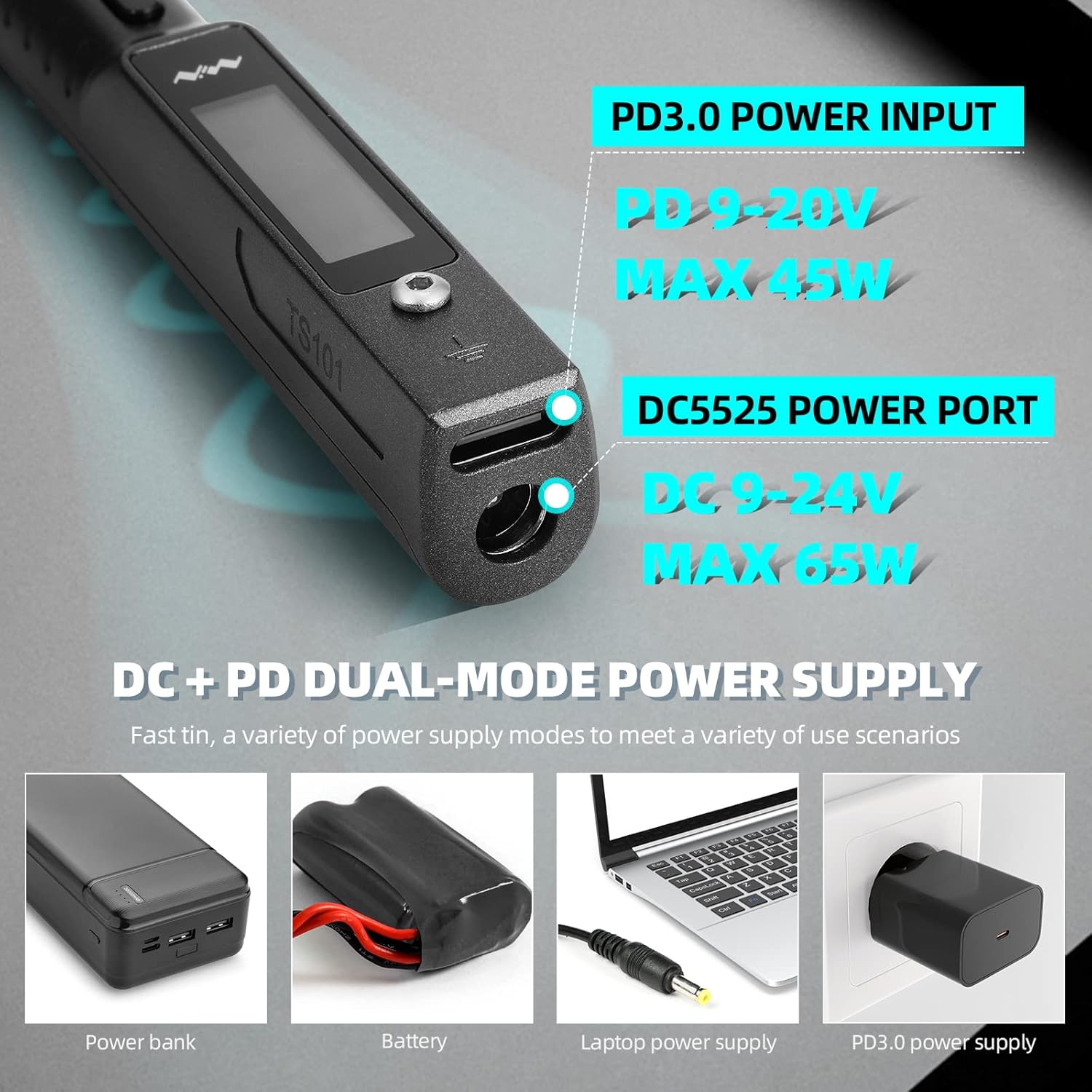 Towwoo Saldatore Portatile Digitale TS101-I 65W - immagine 3