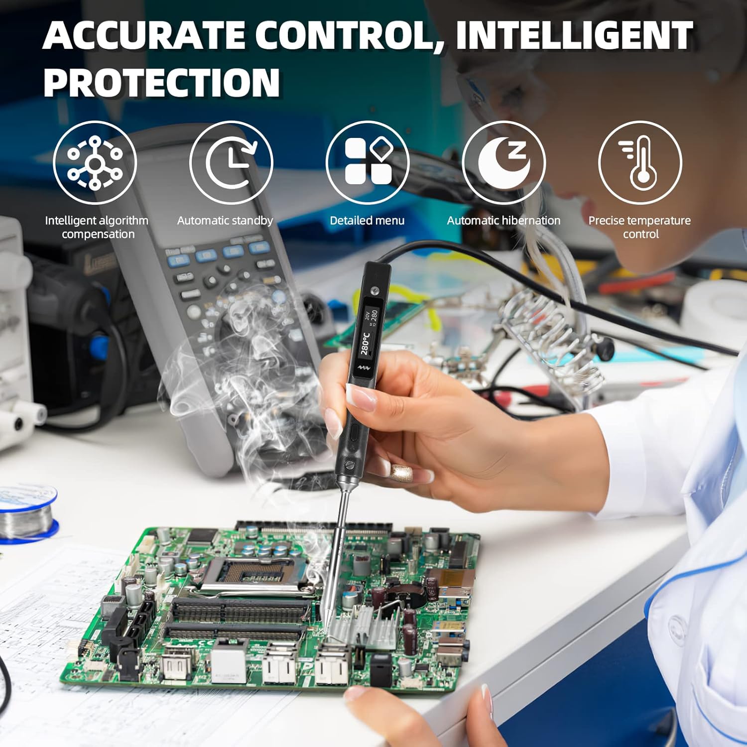 Towwoo Saldatore Portatile Digitale TS101-I 65W - immagine 8