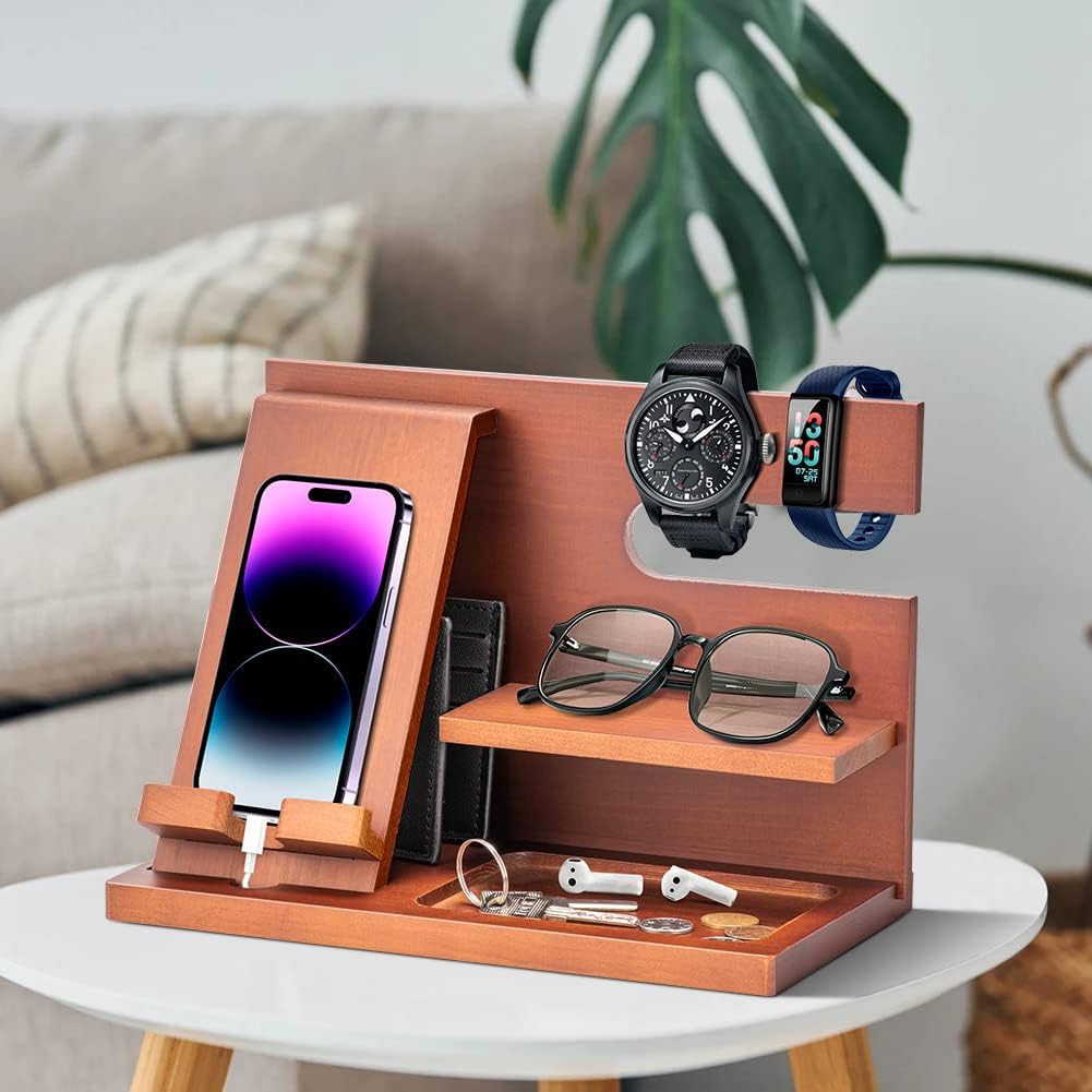 Docking Station in Legno per Smartphone e Orologio - immagine 5