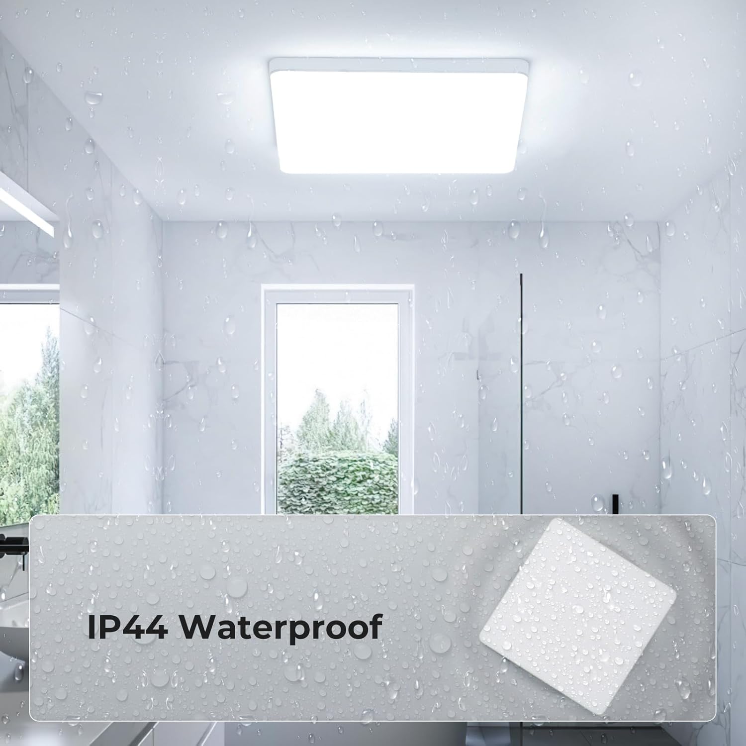 Plafoniera LED Soffitto Quadrata 48W 30CM (2 Pezzi) - immagine 5